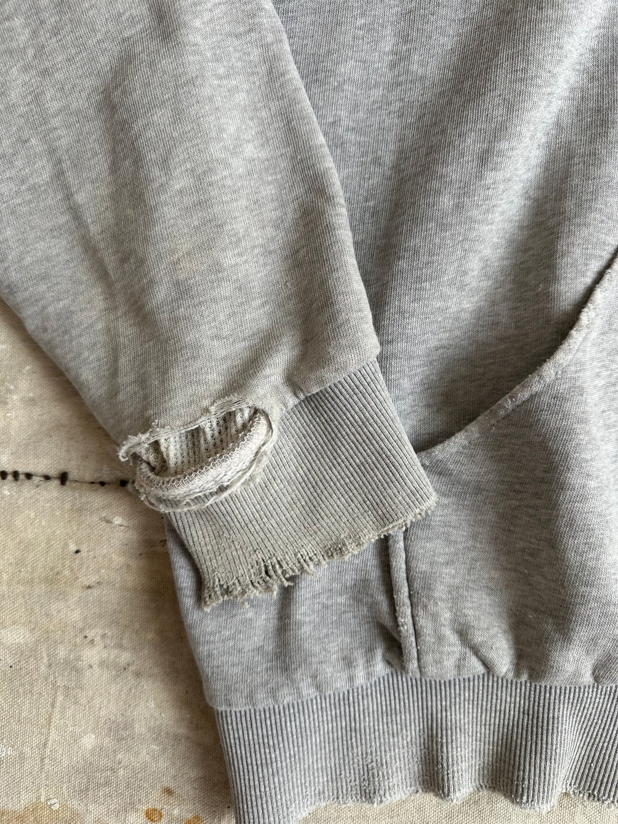 2000s Thrashed Dickies Thermal Lined Zip-Up Hoodie