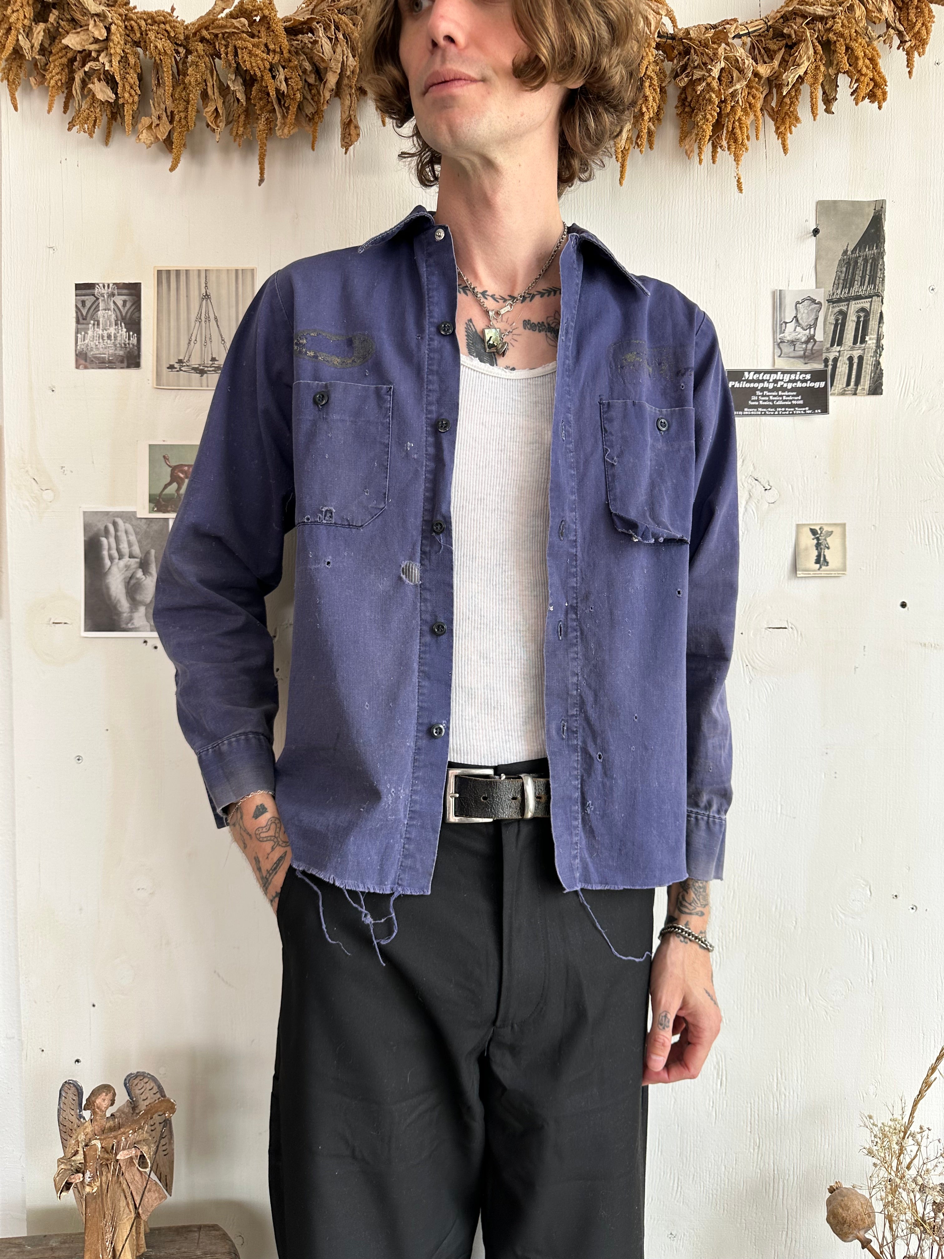 1970s Thrashed Work Shirt (M)