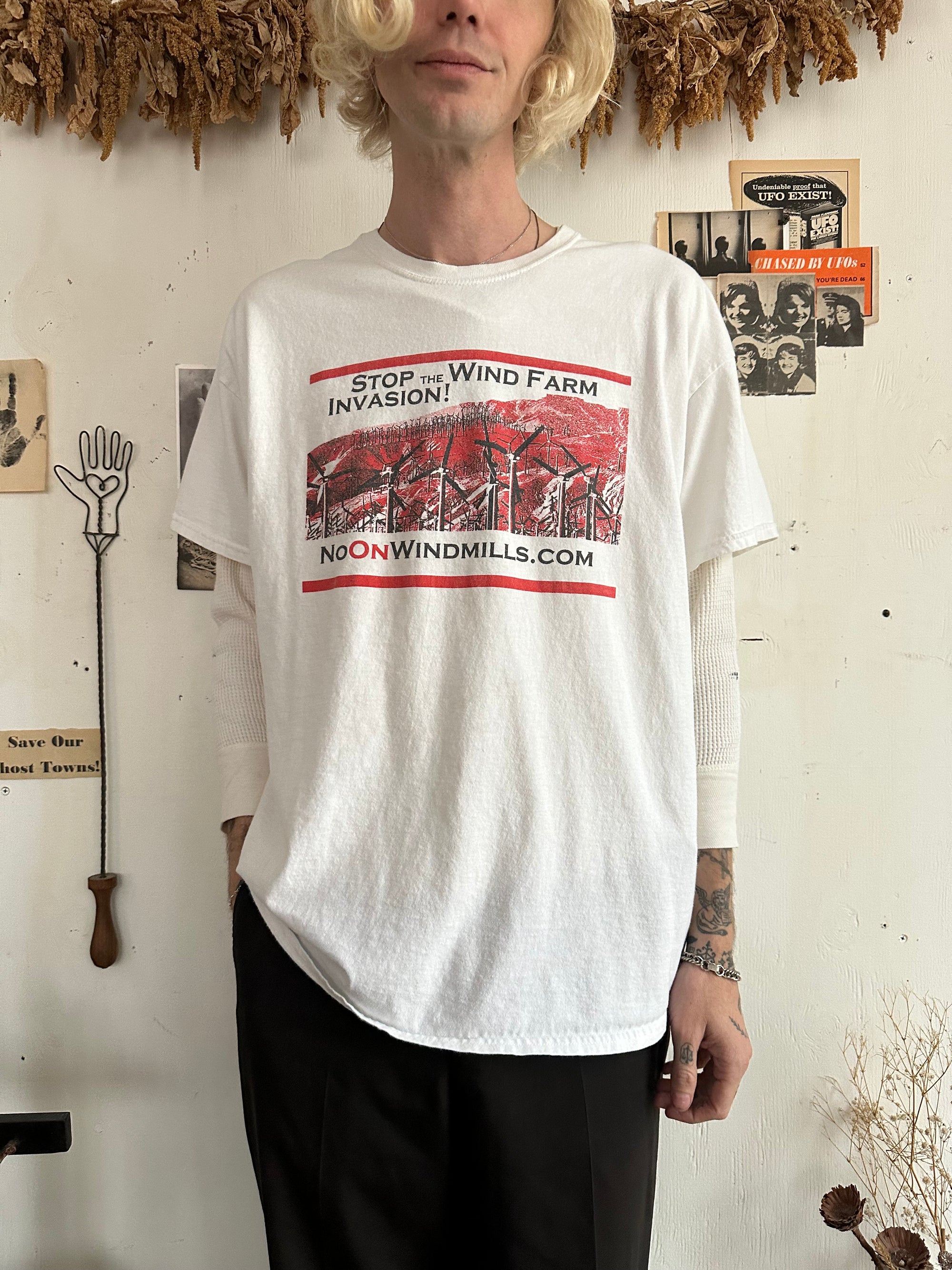 2000s No On Windmills Tee