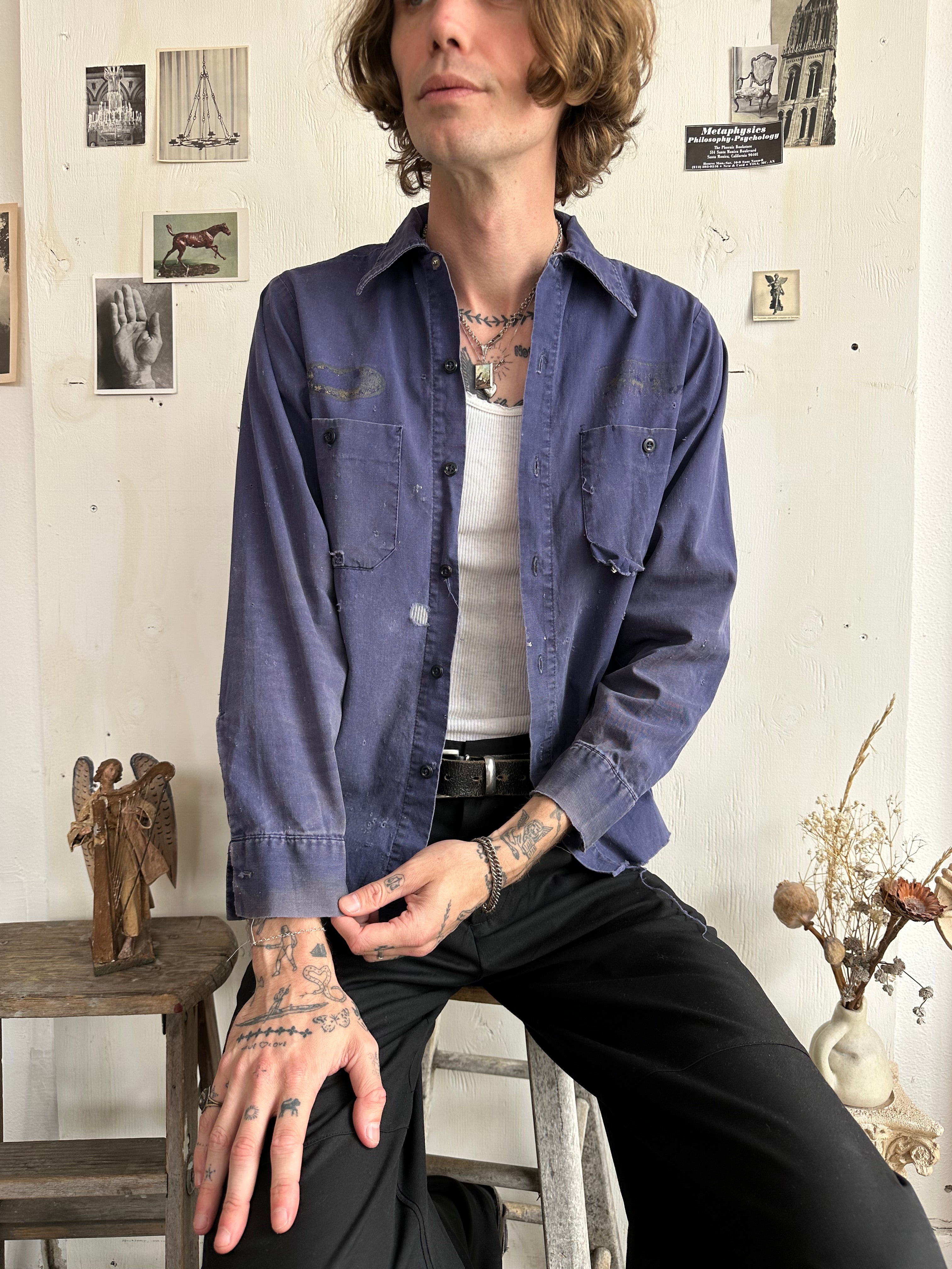 1970s Thrashed Work Shirt (M)
