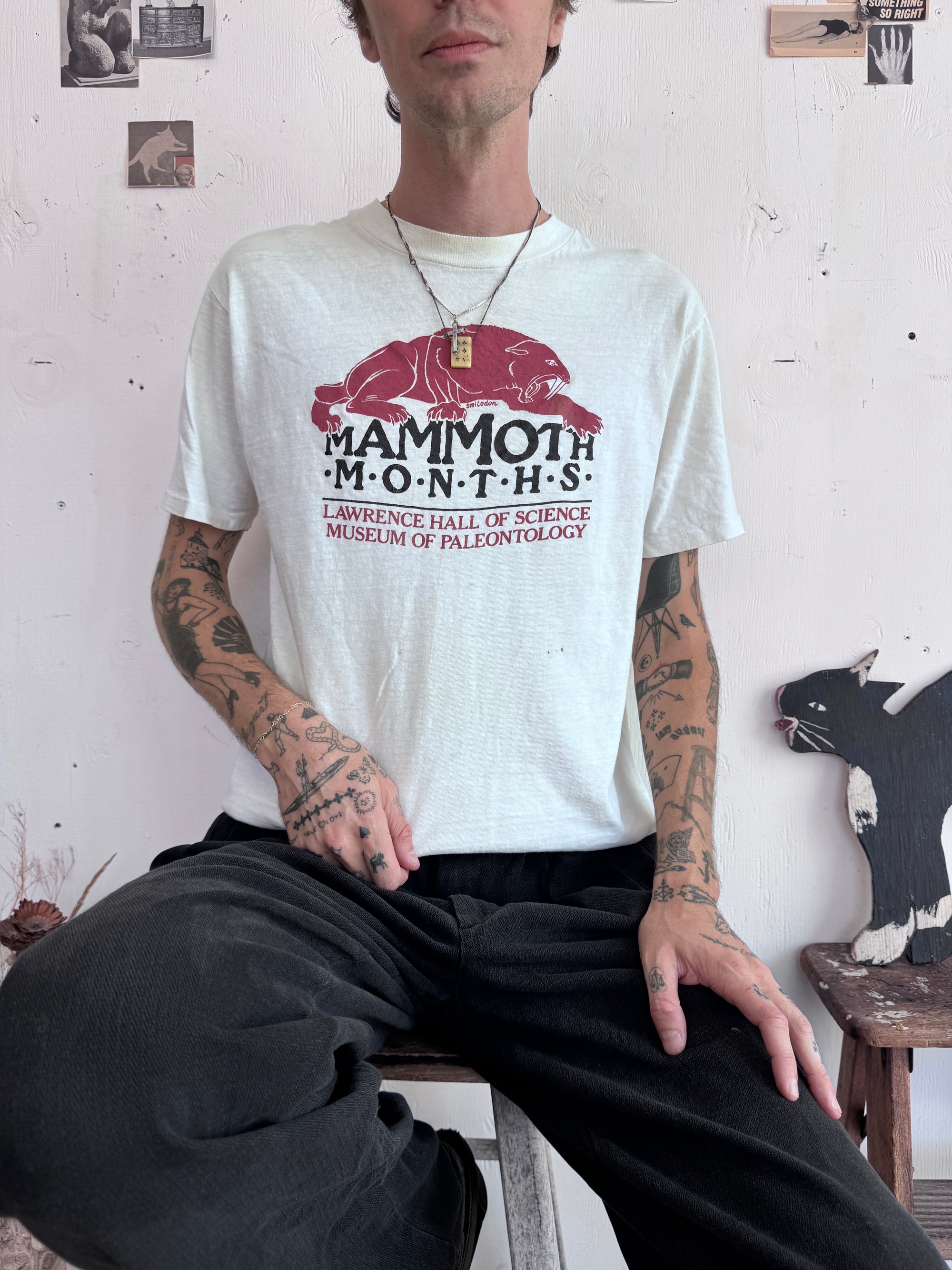 1980s Museum of Paleontology Saber-Tooth Tiger Tee (L)