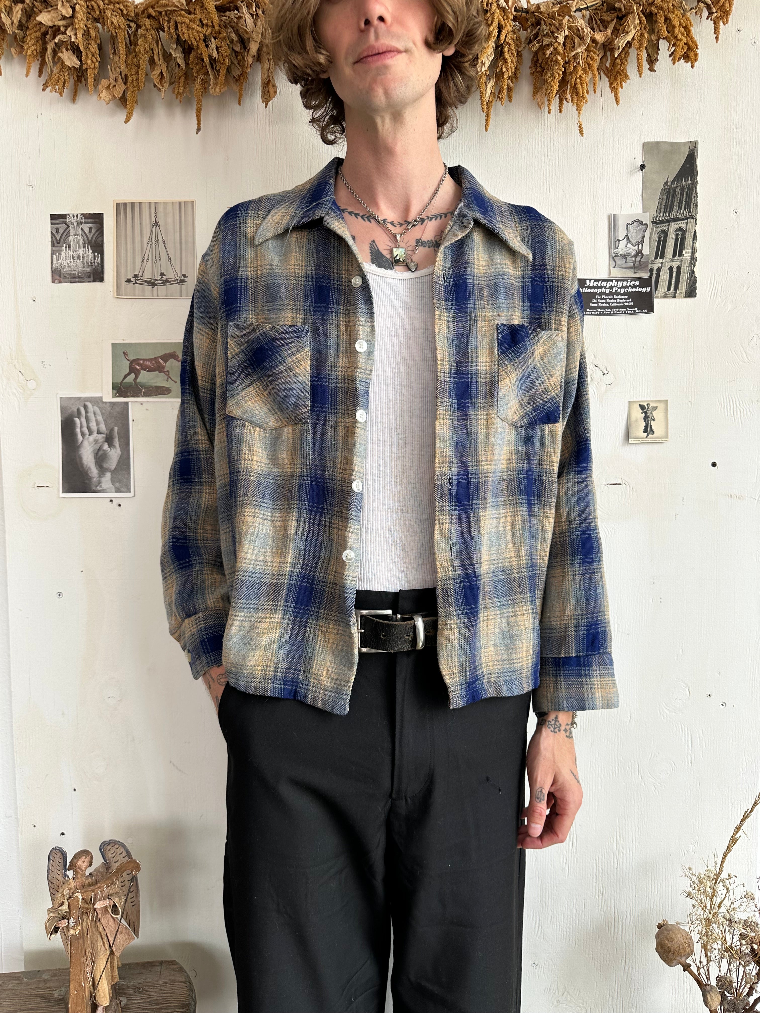 1970s Gauzy Flannel (Boxy M/L)
