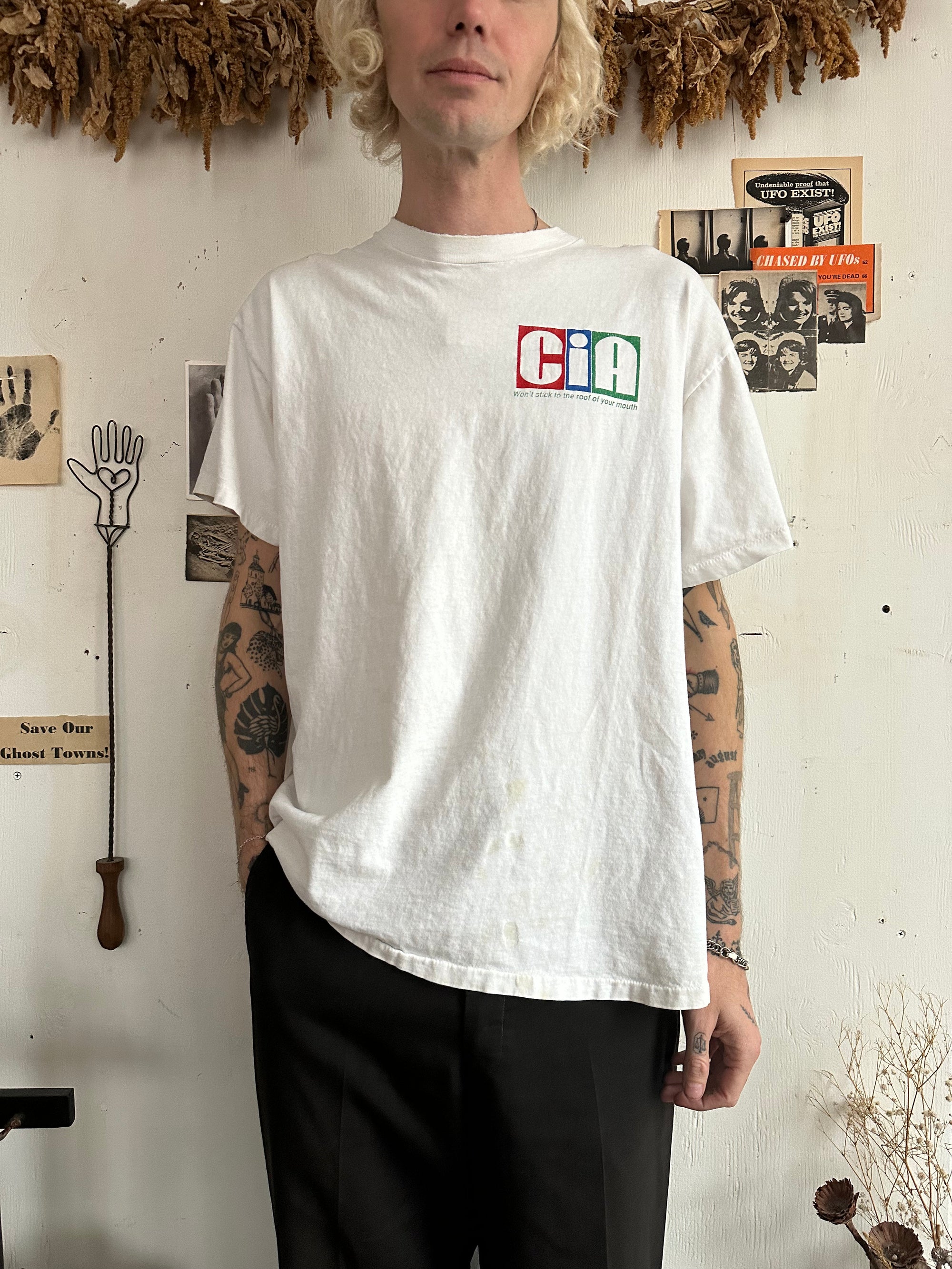 1990s Thrashed CIA Skate T-Shirt