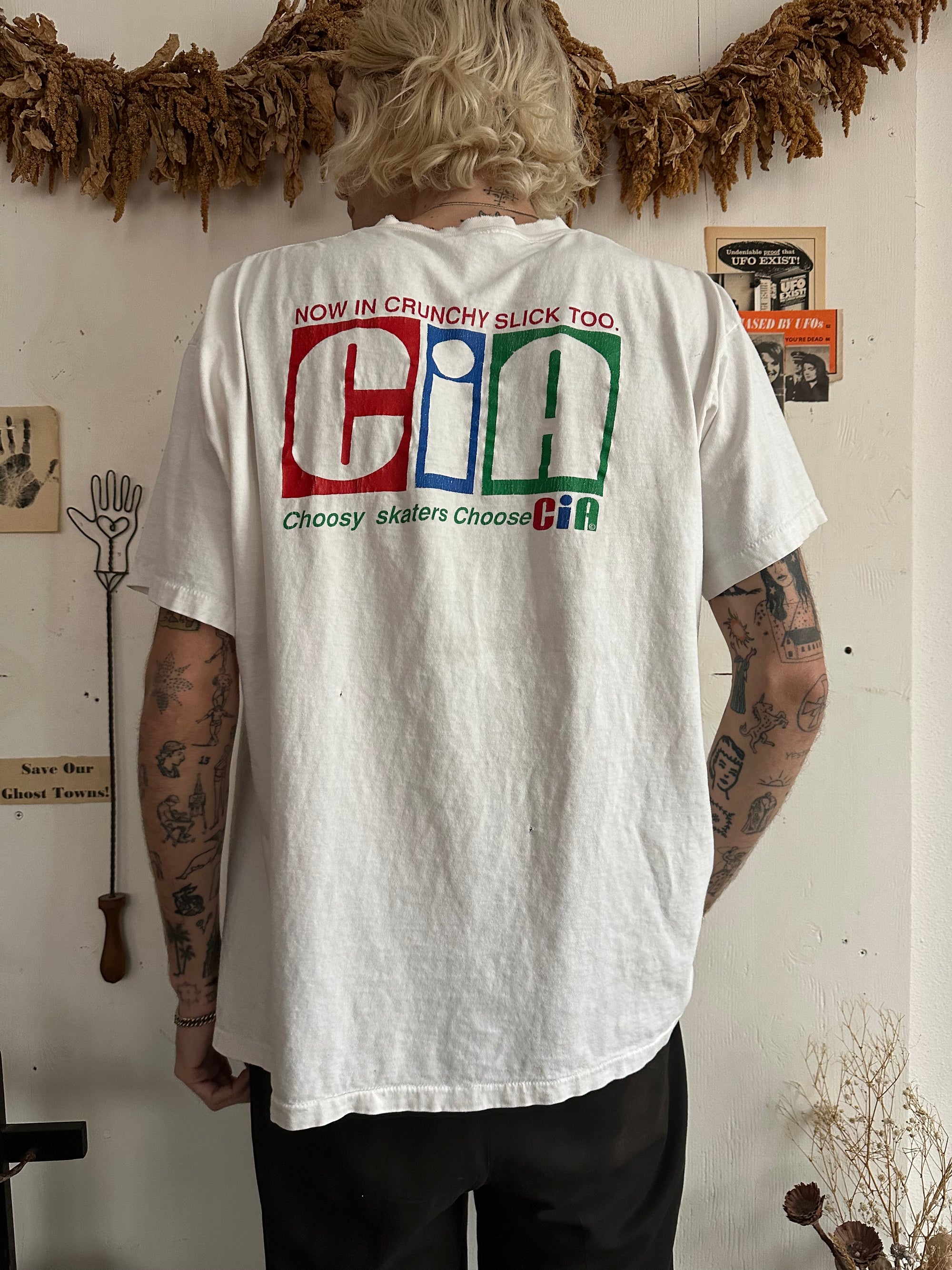 1990s Thrashed CIA Skate T-Shirt