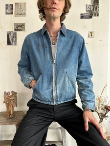 1960s Heavily Repaired Blanket Lined Work Jacket W/ Pins (M)