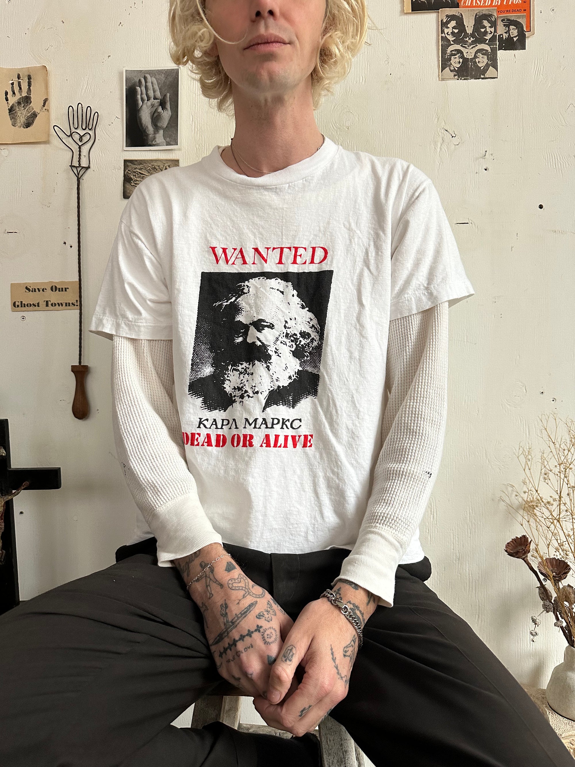 1980s Karl Marx Wanted T-Shirt