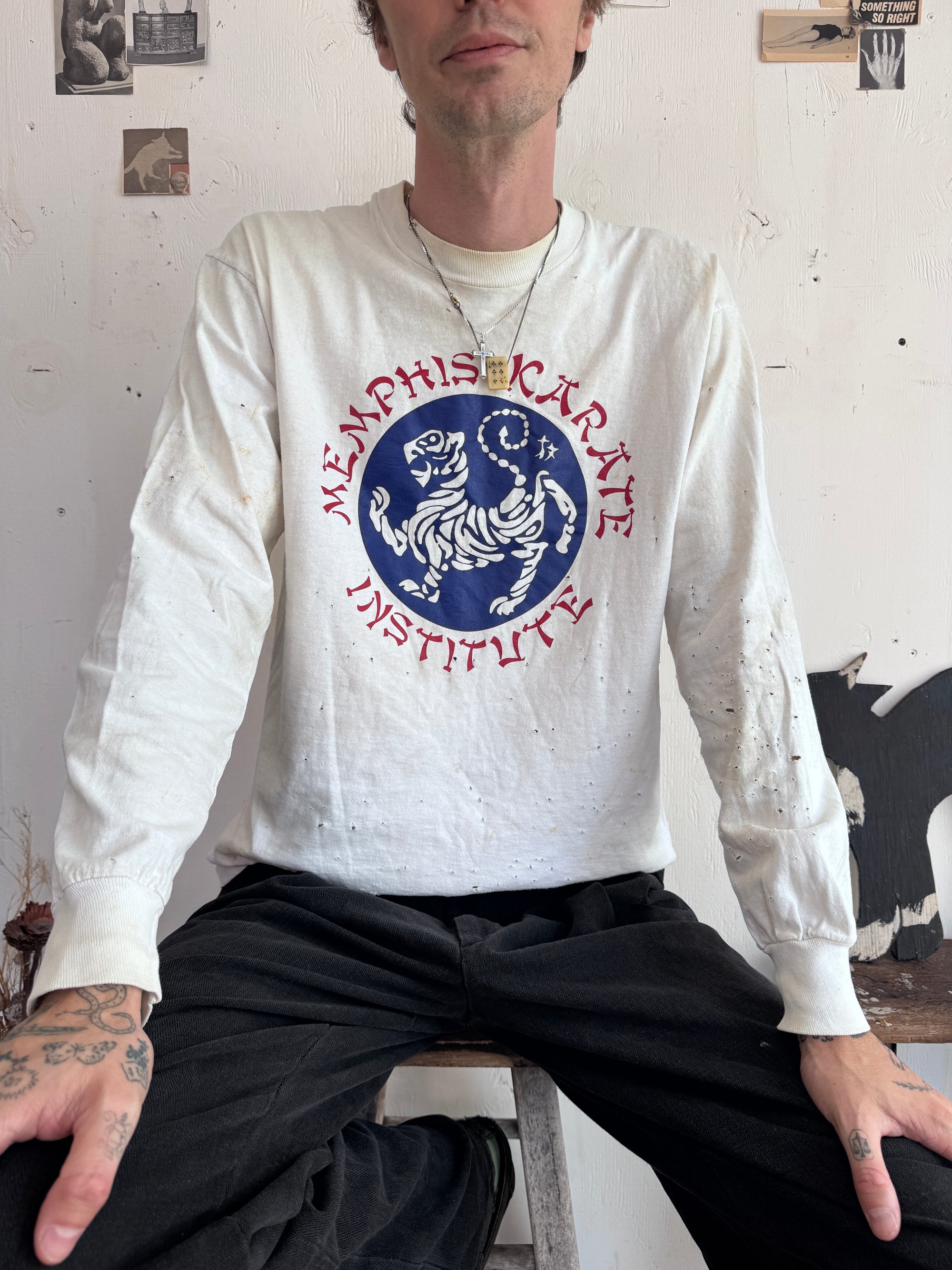 1990s Thrashed Memphis Karate Long Sleeve (L)