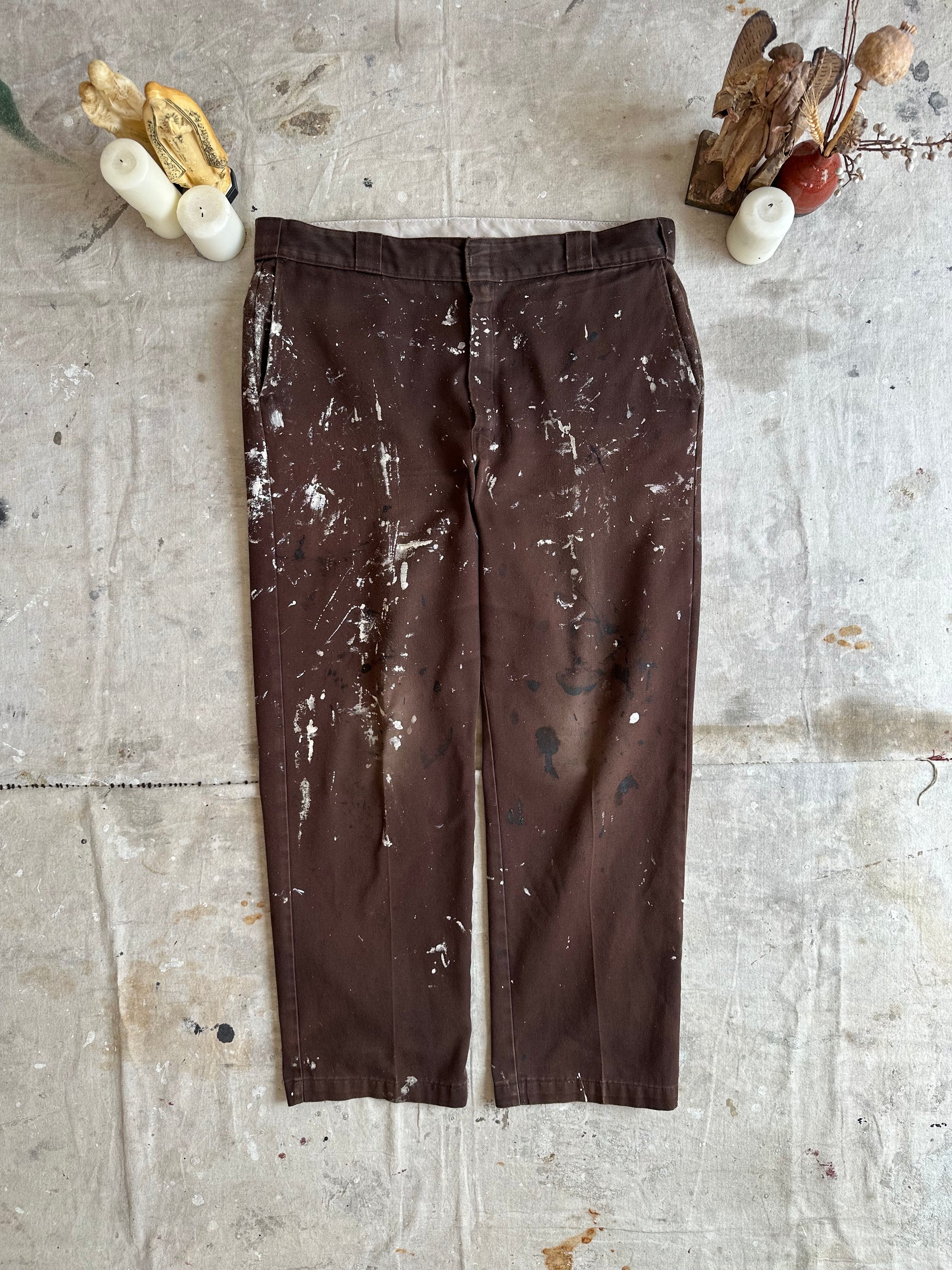 1970s Paint Splattered Brown Dickies