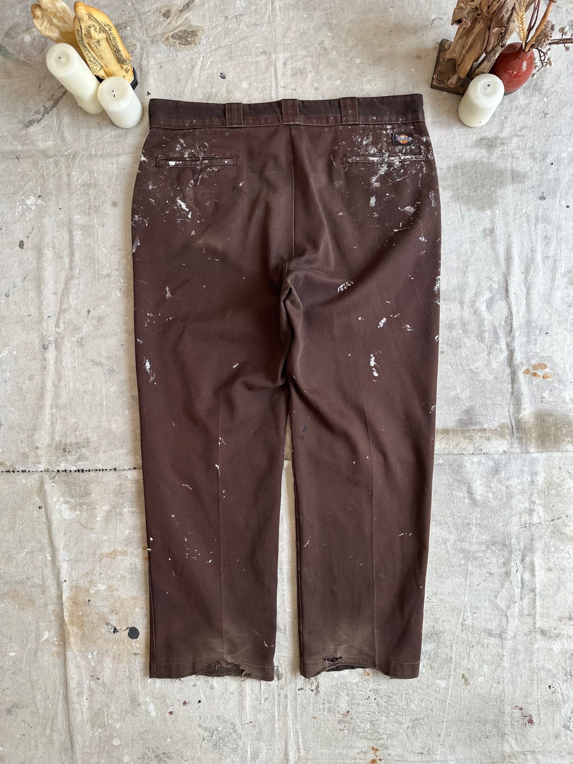 1970s Paint Splattered Brown Dickies