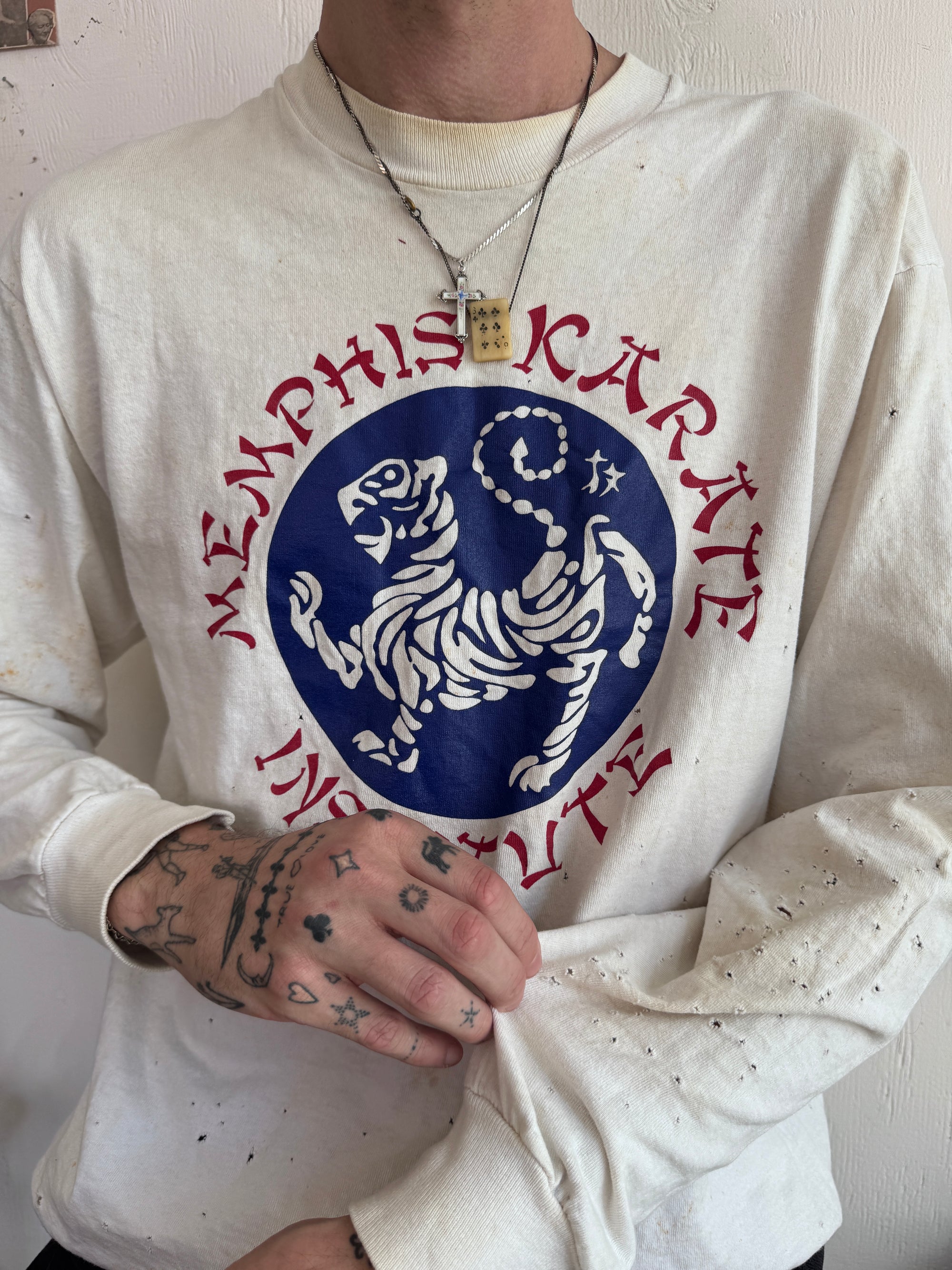 1990s Thrashed Memphis Karate Long Sleeve (L)