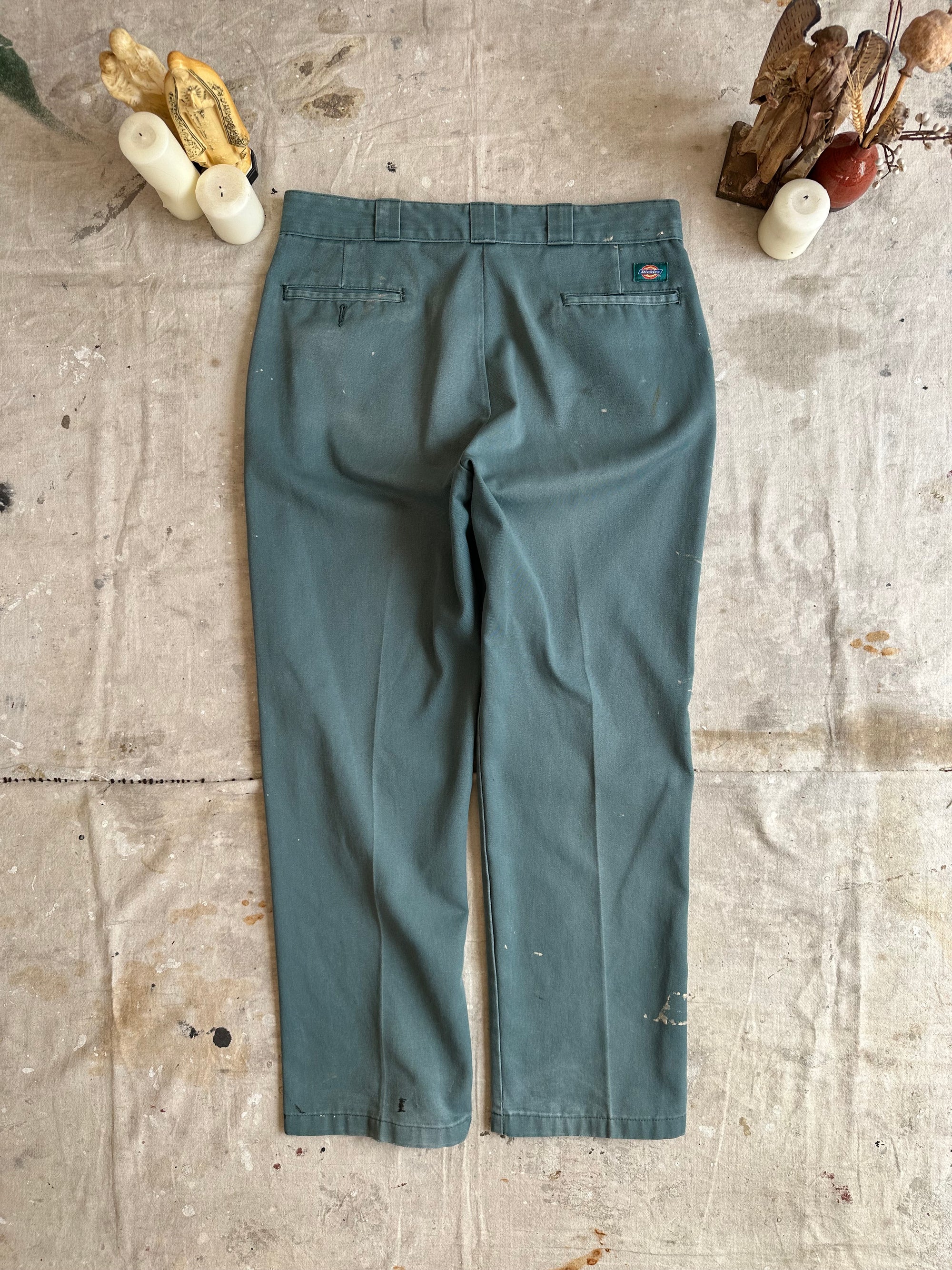 1980s Faded Paint Stained Green Dickies