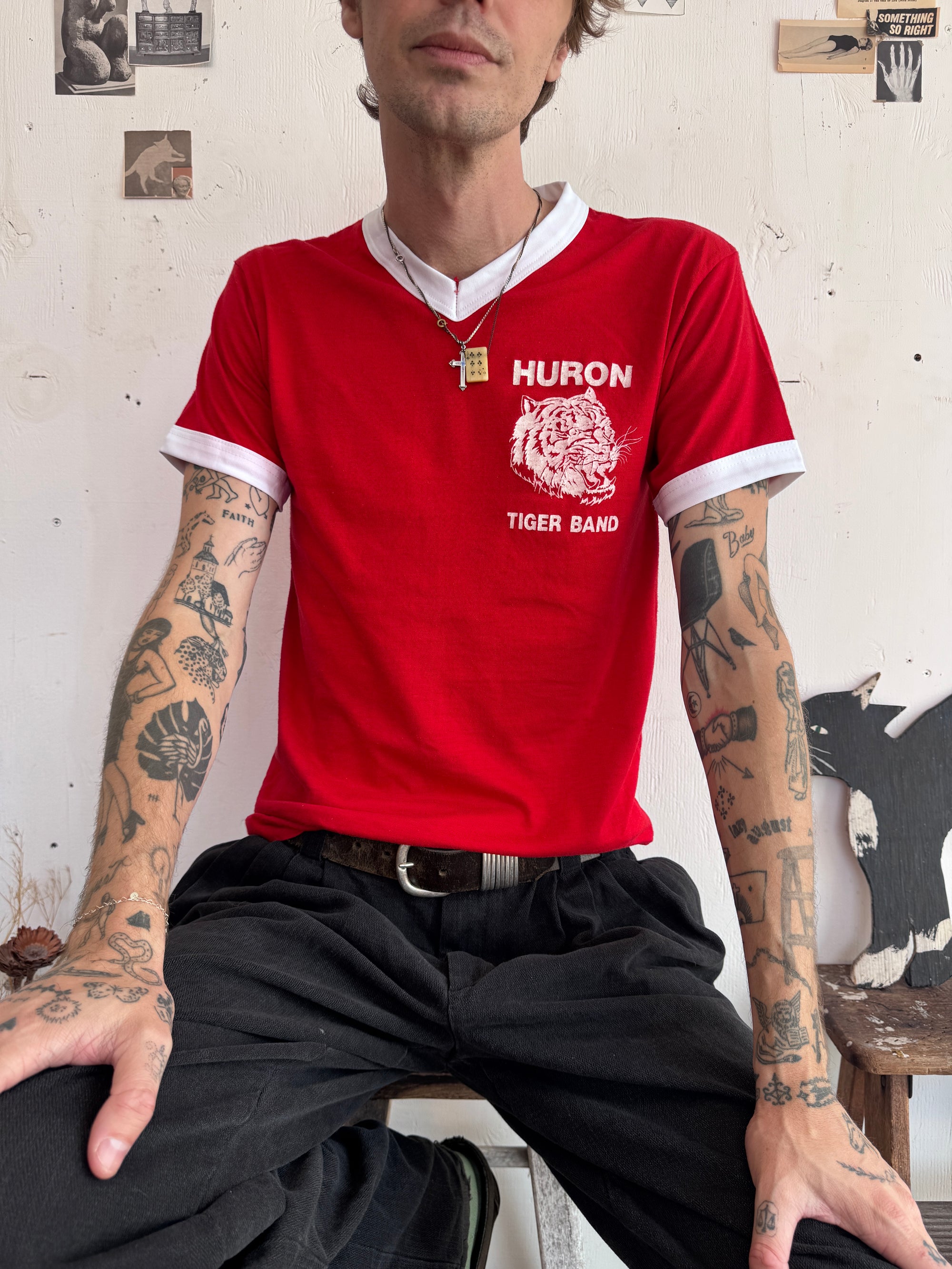 1970s Huron Tigers Athletic T-Shirt (M)