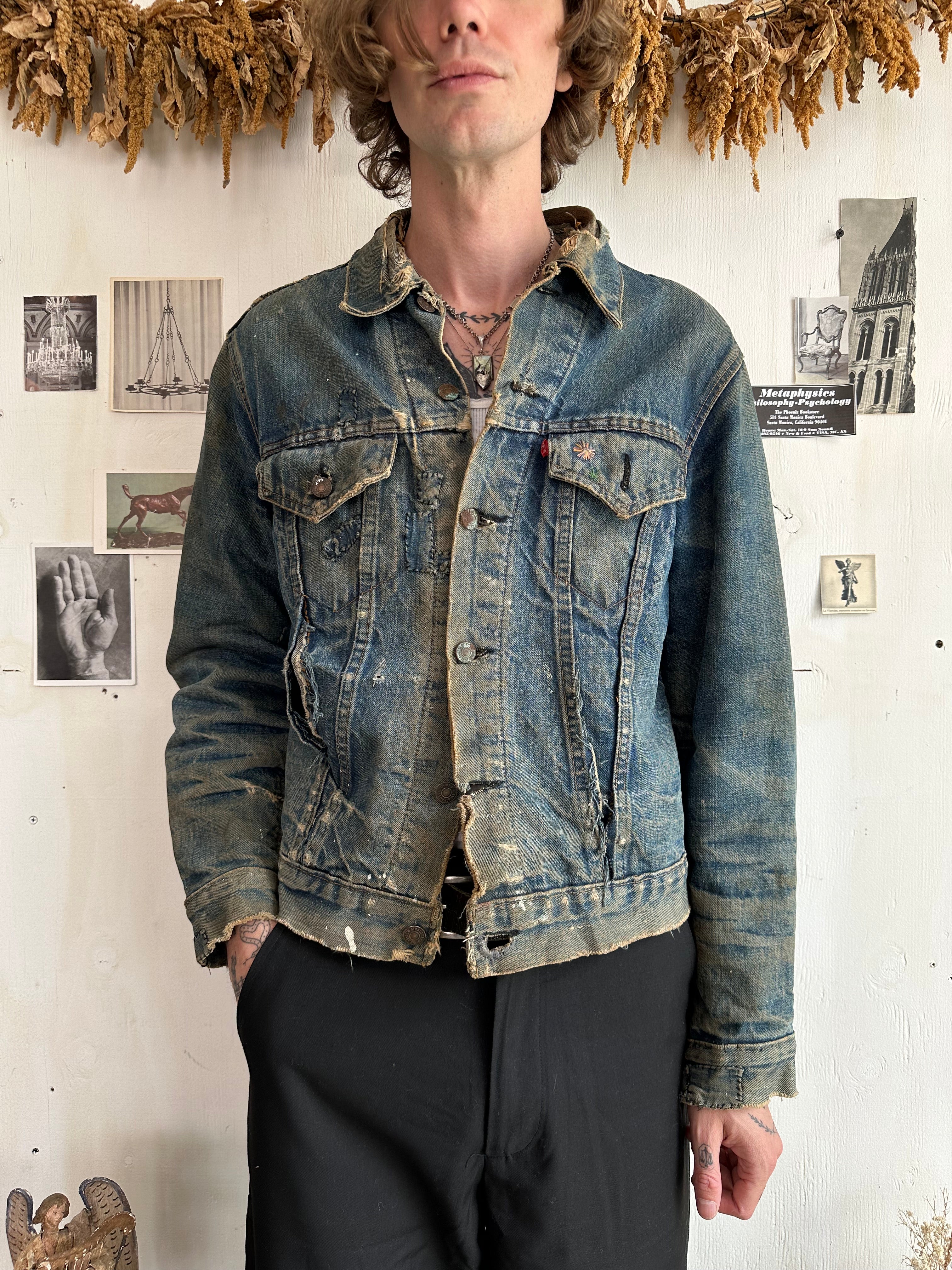 1970s Embroidered and Patched Levis Type 3 (M/L)