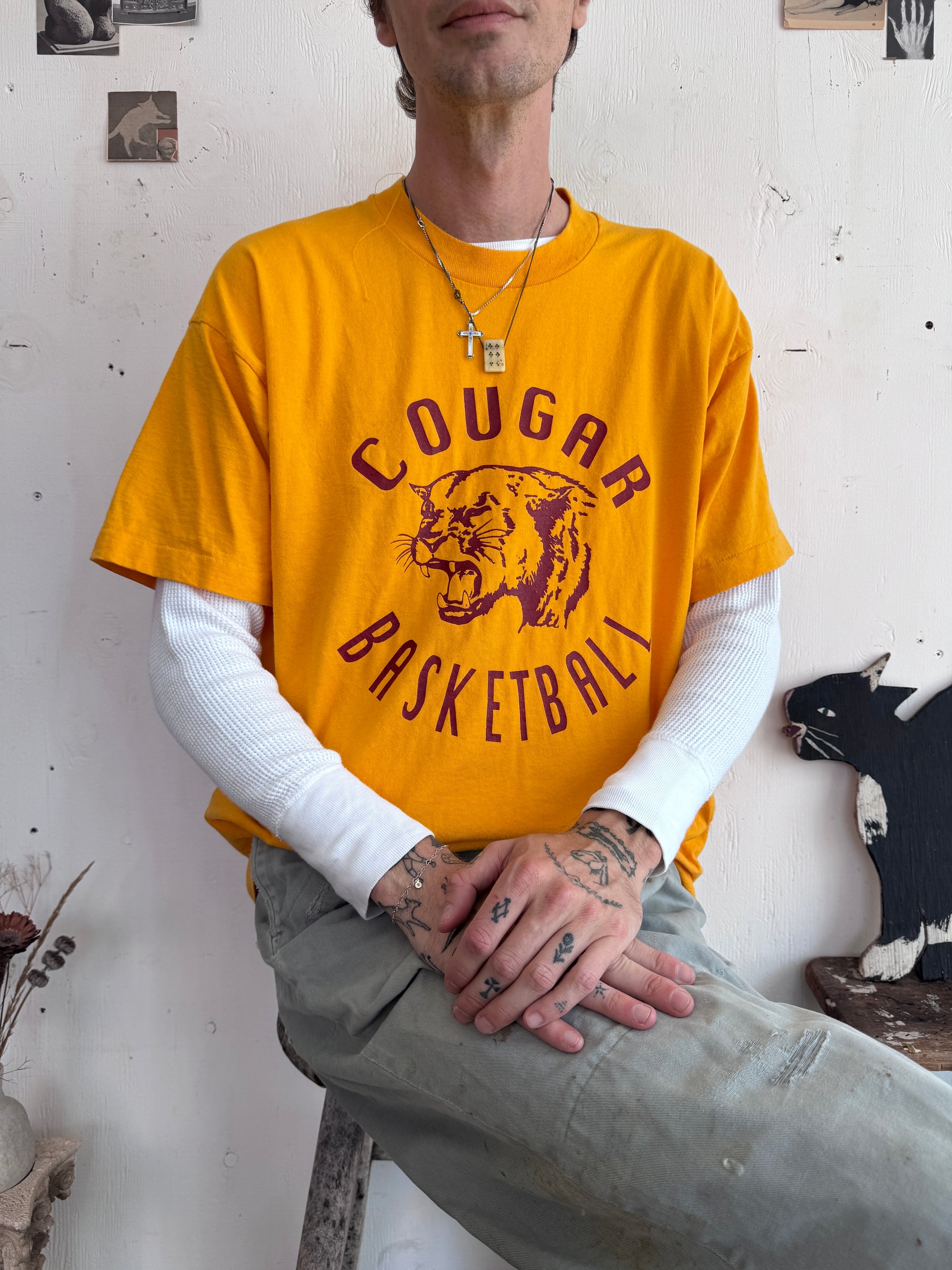 1990s Cougar Basketball T-Shirt (XL)