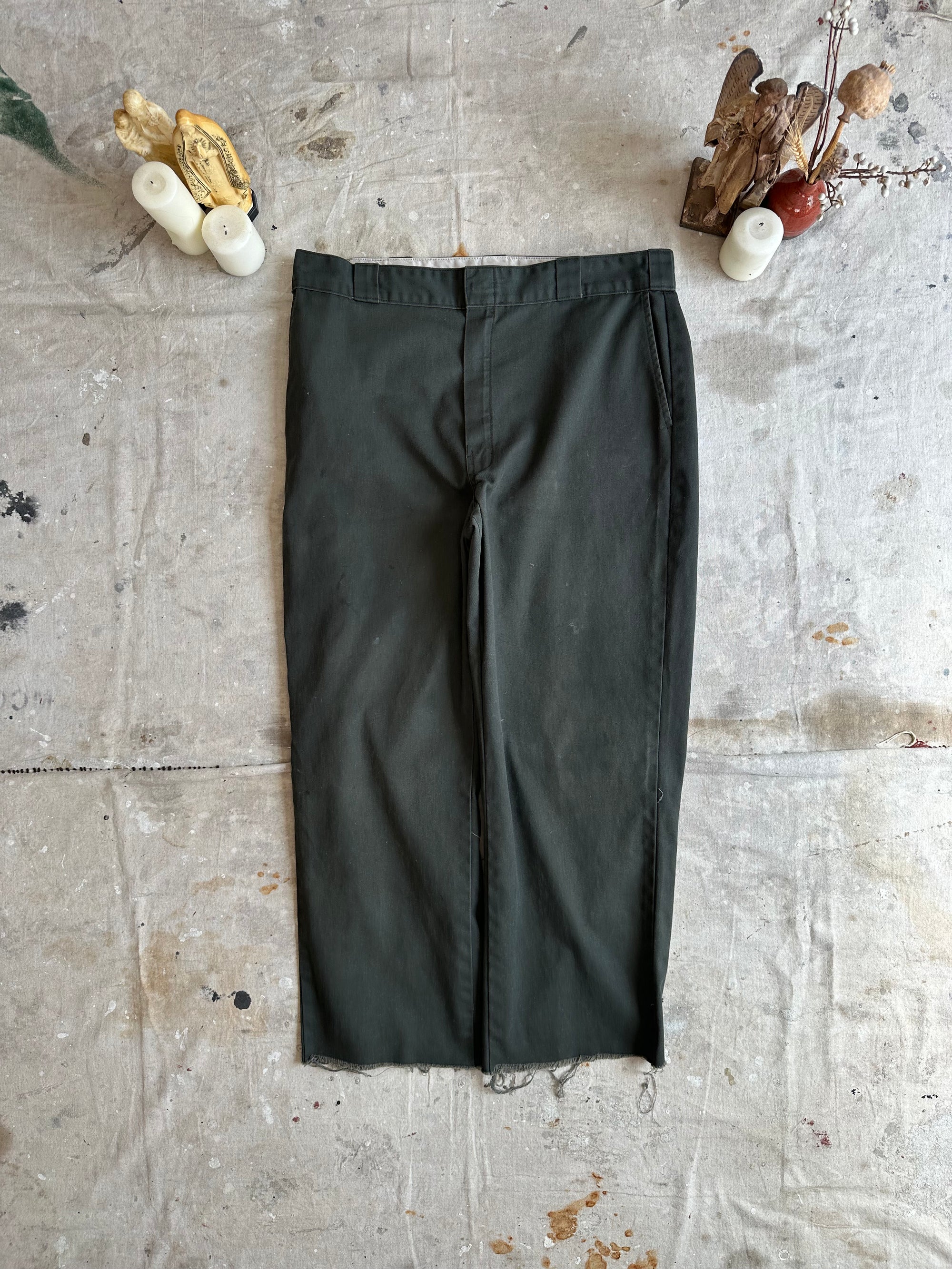2000s Well Worn Faded Green Dickies 874
