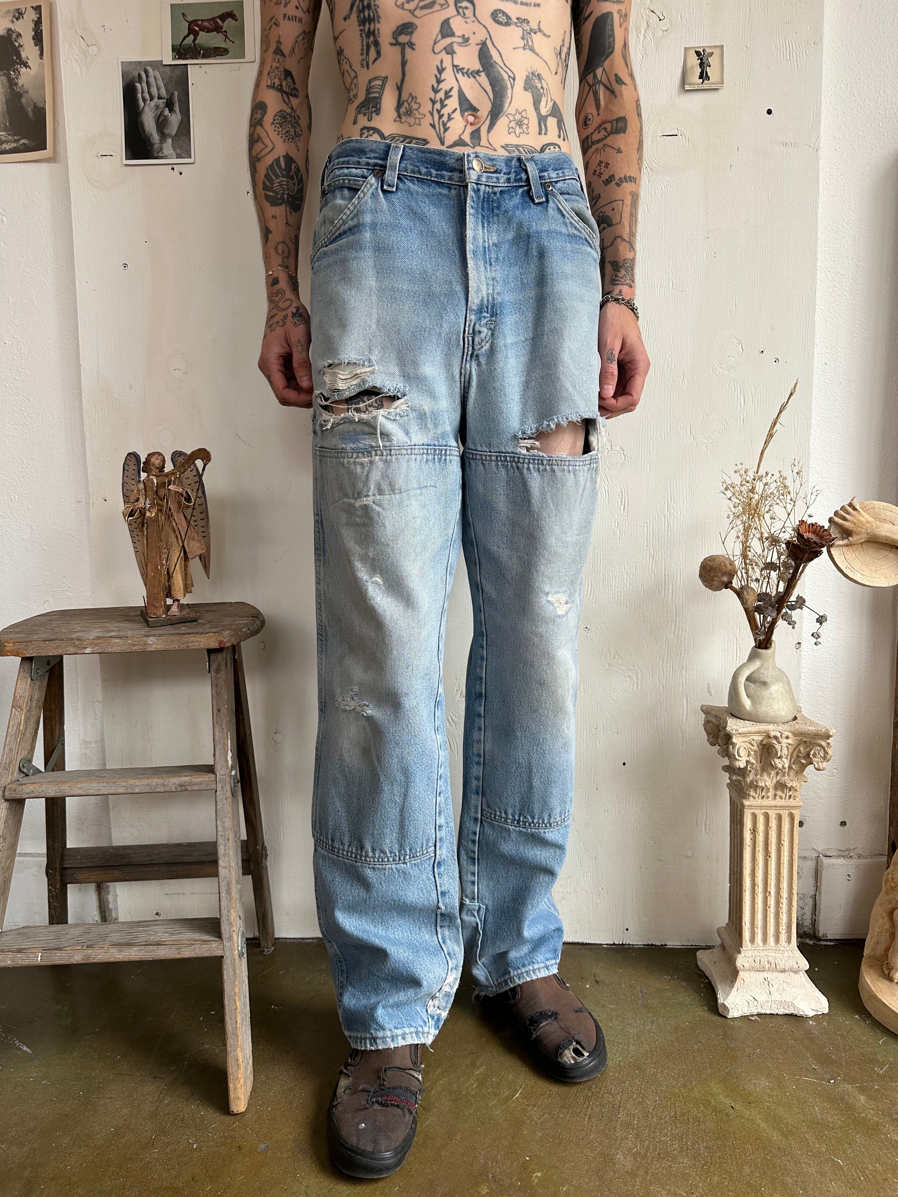 1990s Thrashed Dickies Double Knees (35/33)
