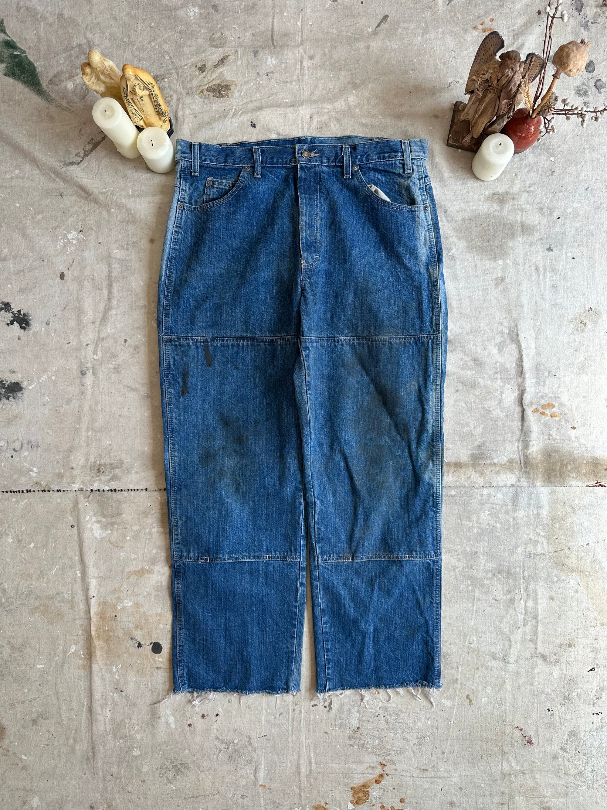 1990s Double Knee Well Worn Denim Dickies
