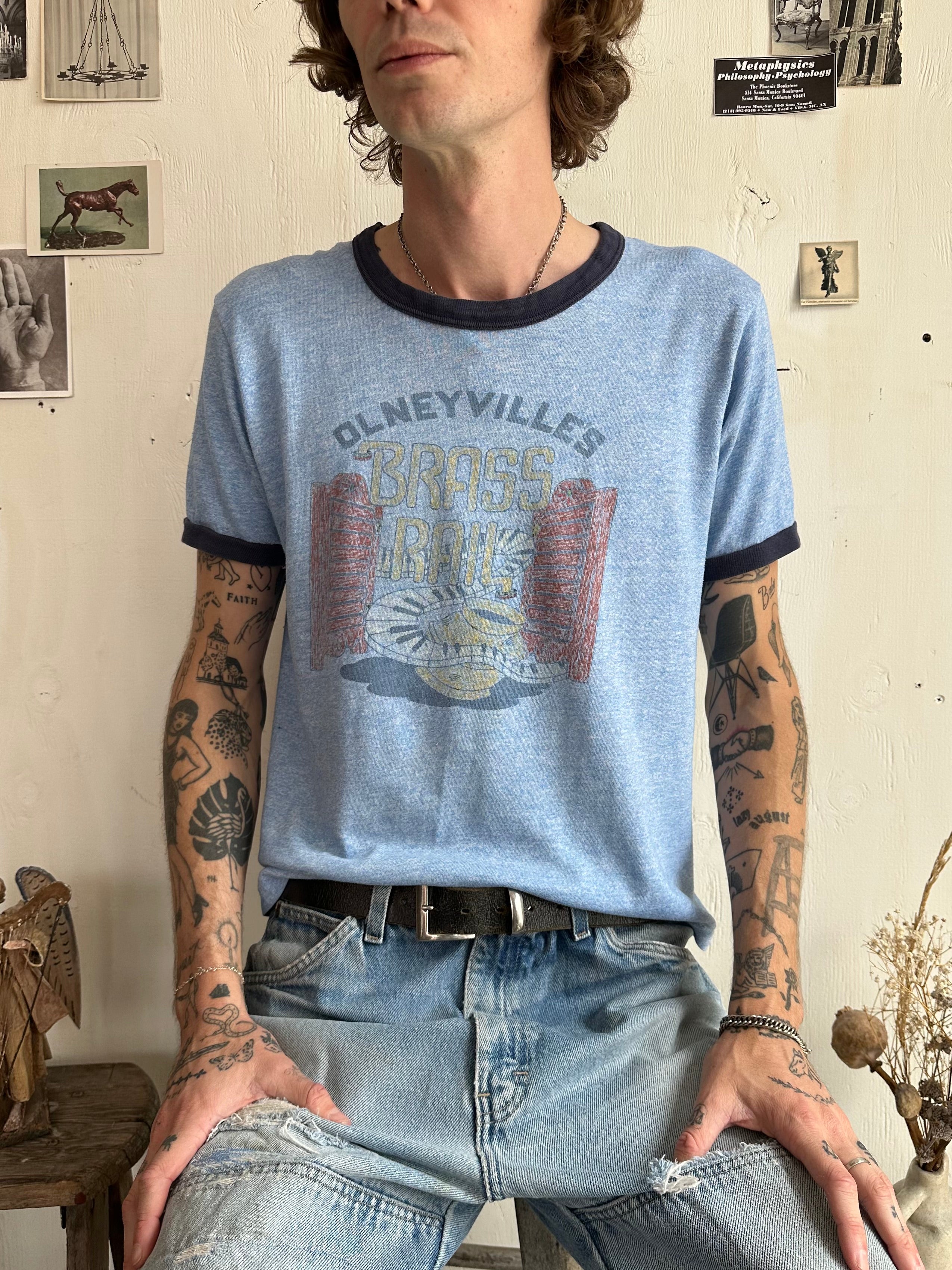 1970s Faded Brass Rail T-Shirt (Boxy M)