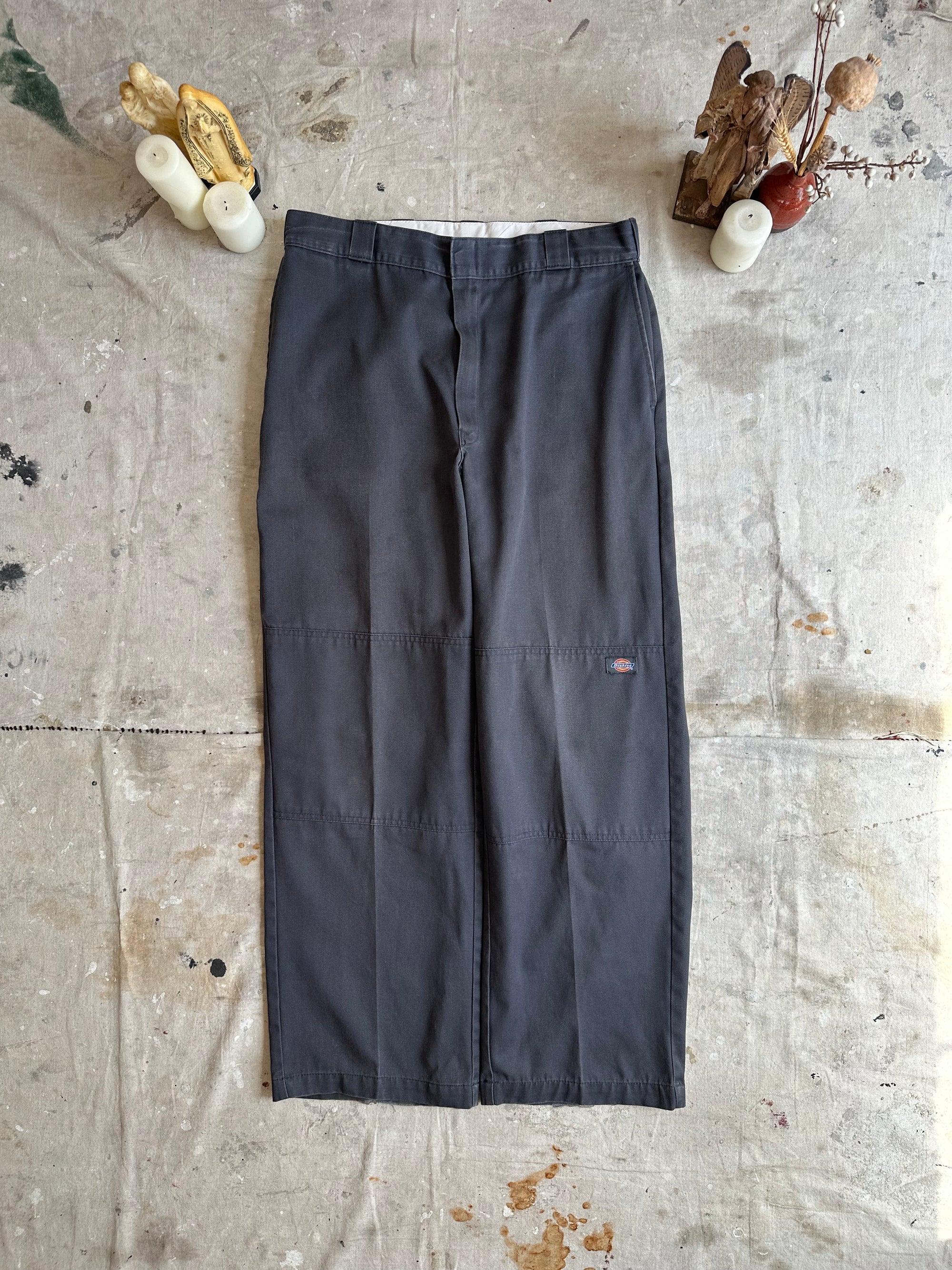 1990s Well Worn Grey Double Knee Dickies