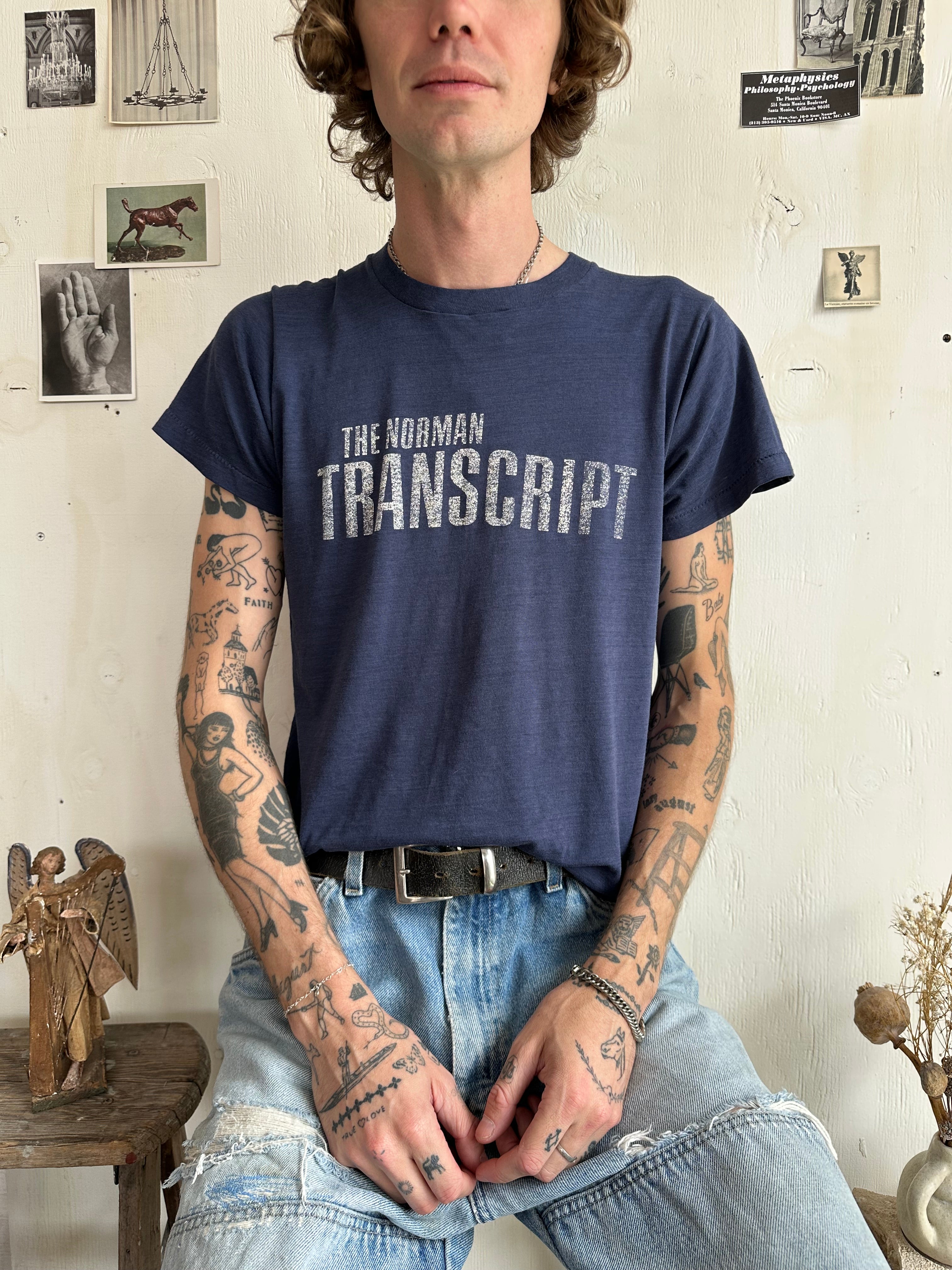 1980s Paper Thin Norman Transcript T-Shirt (M)