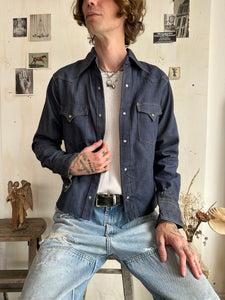 1970s Chopped Denim Shirt (M)