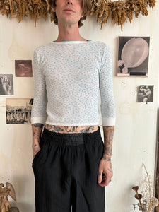 1980s Pastel Floral Thermal (Boxy S)