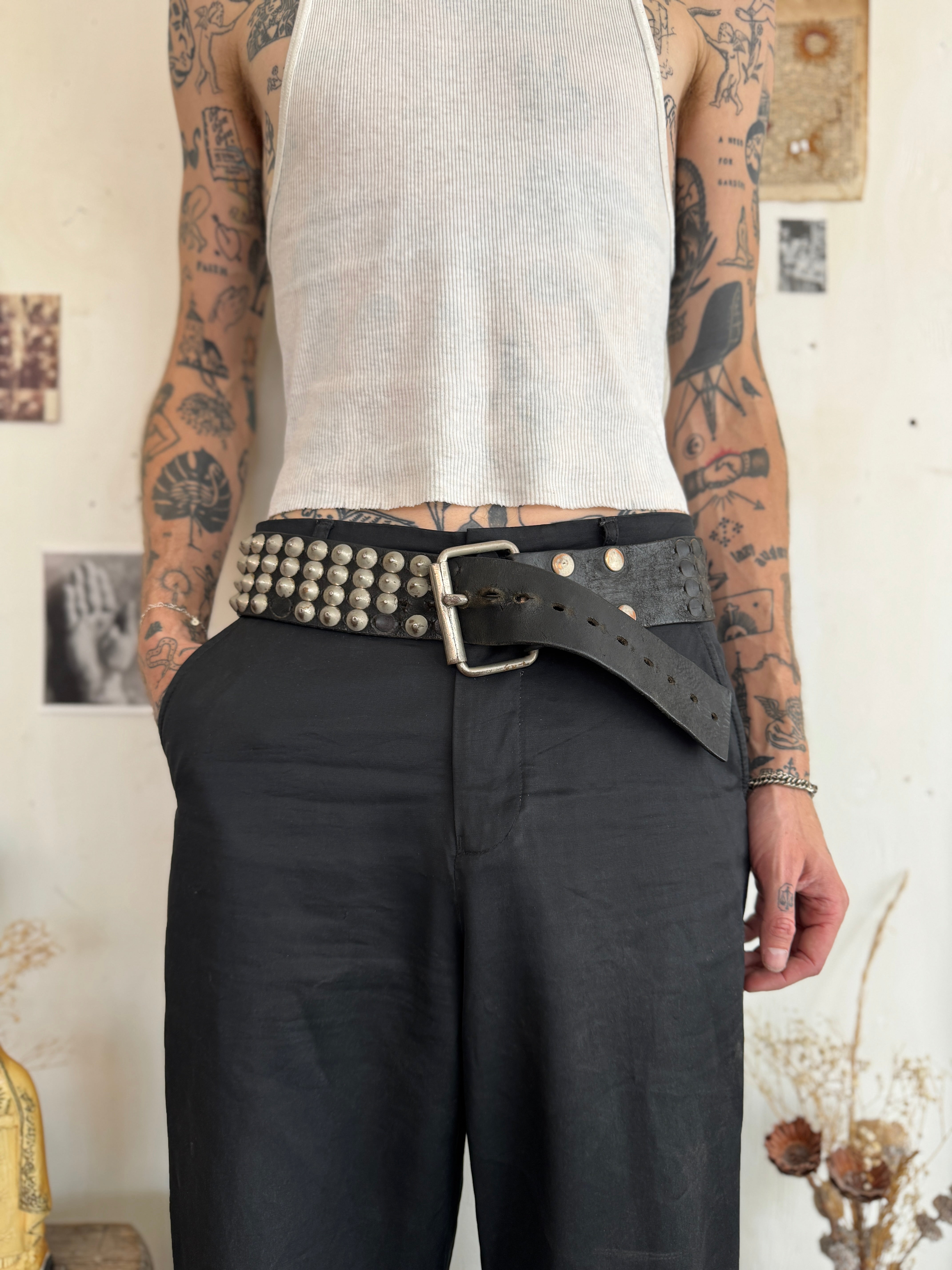 Vintage Super Heavy Studded Belt (38" - 46")