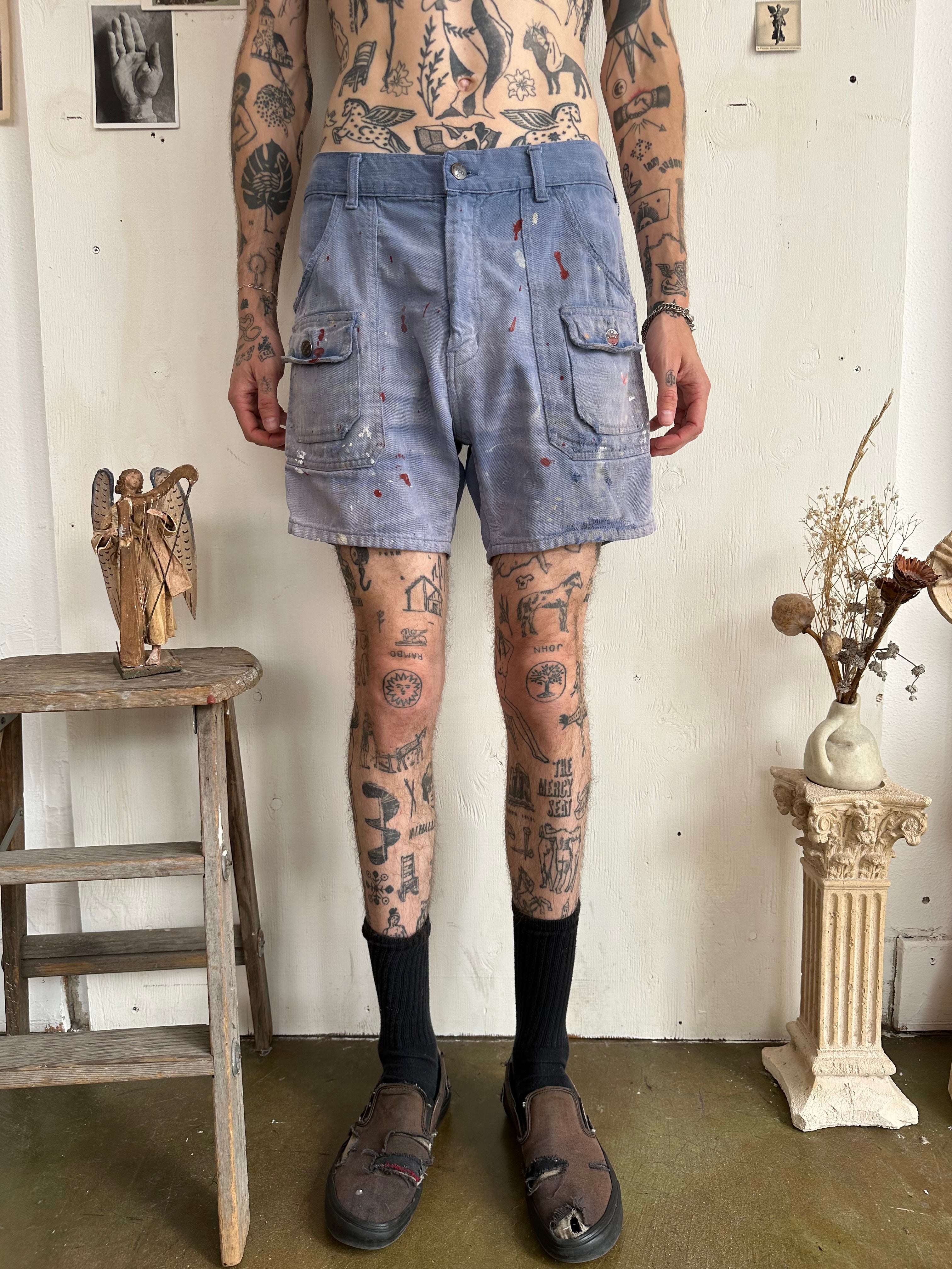1960s Paint Splattered Shorts (35)