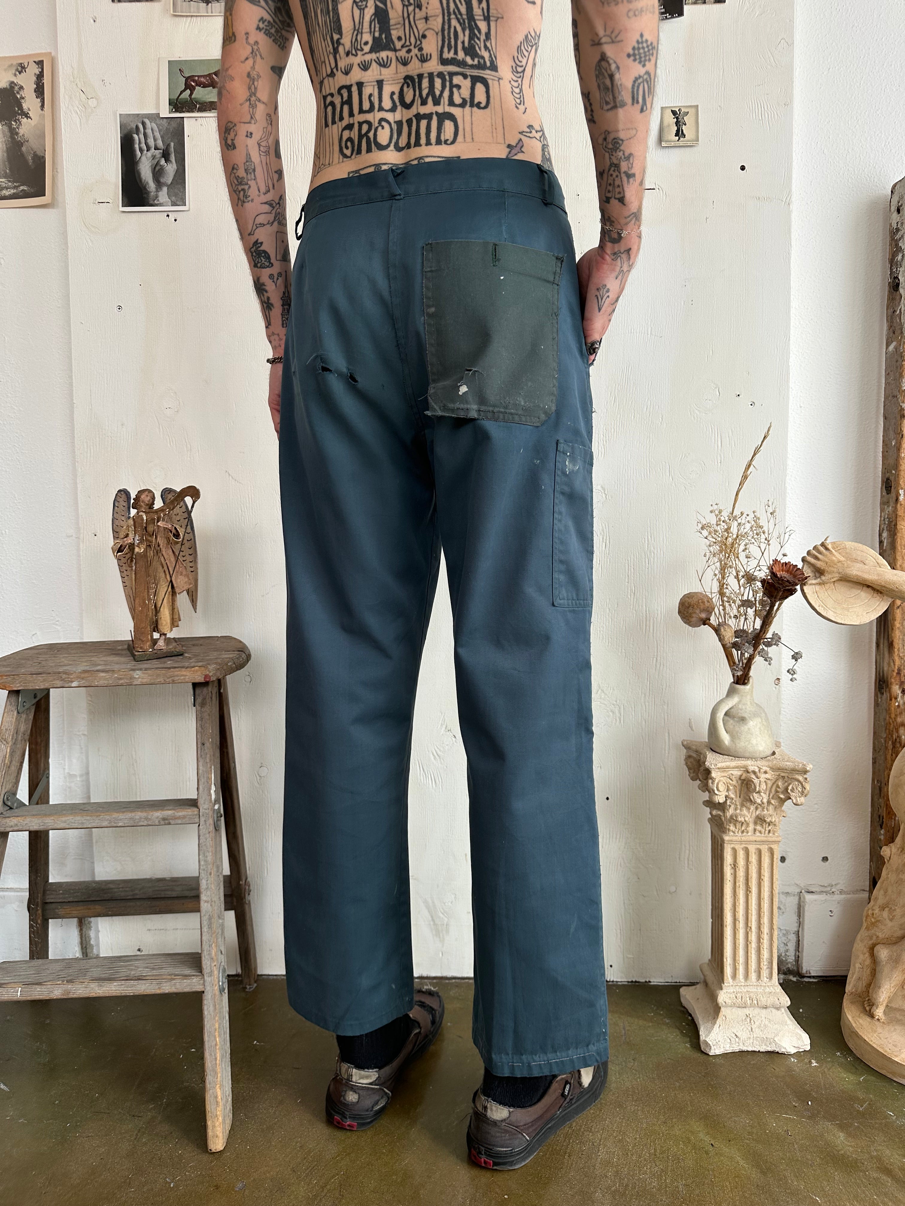 1960s Paper Thin Evergreen Work Pants (32/28)