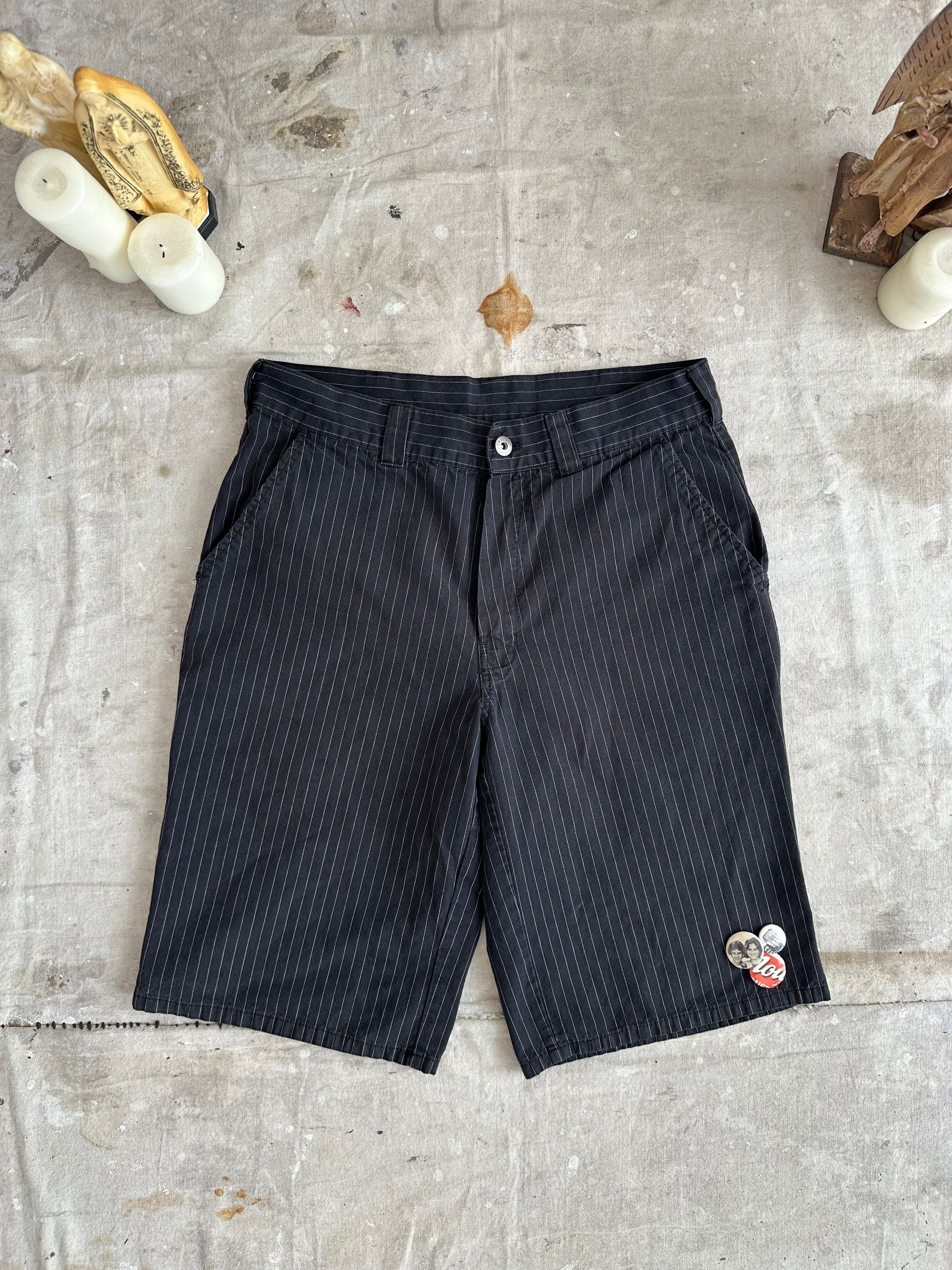 2000s Pinstripe Dickies Shorts W/ Pins