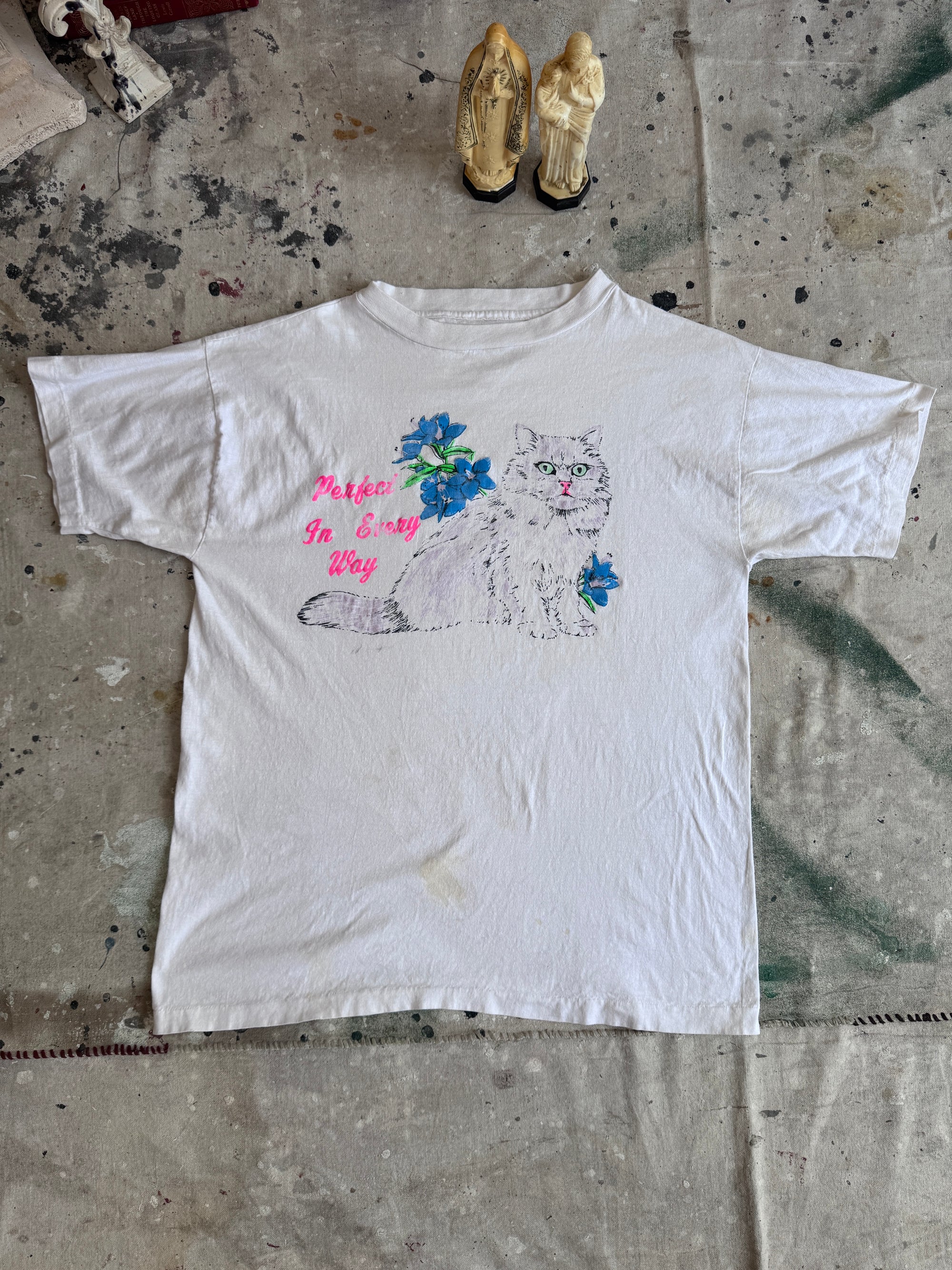1990s Perfect In Everyway Cat Tee (L)