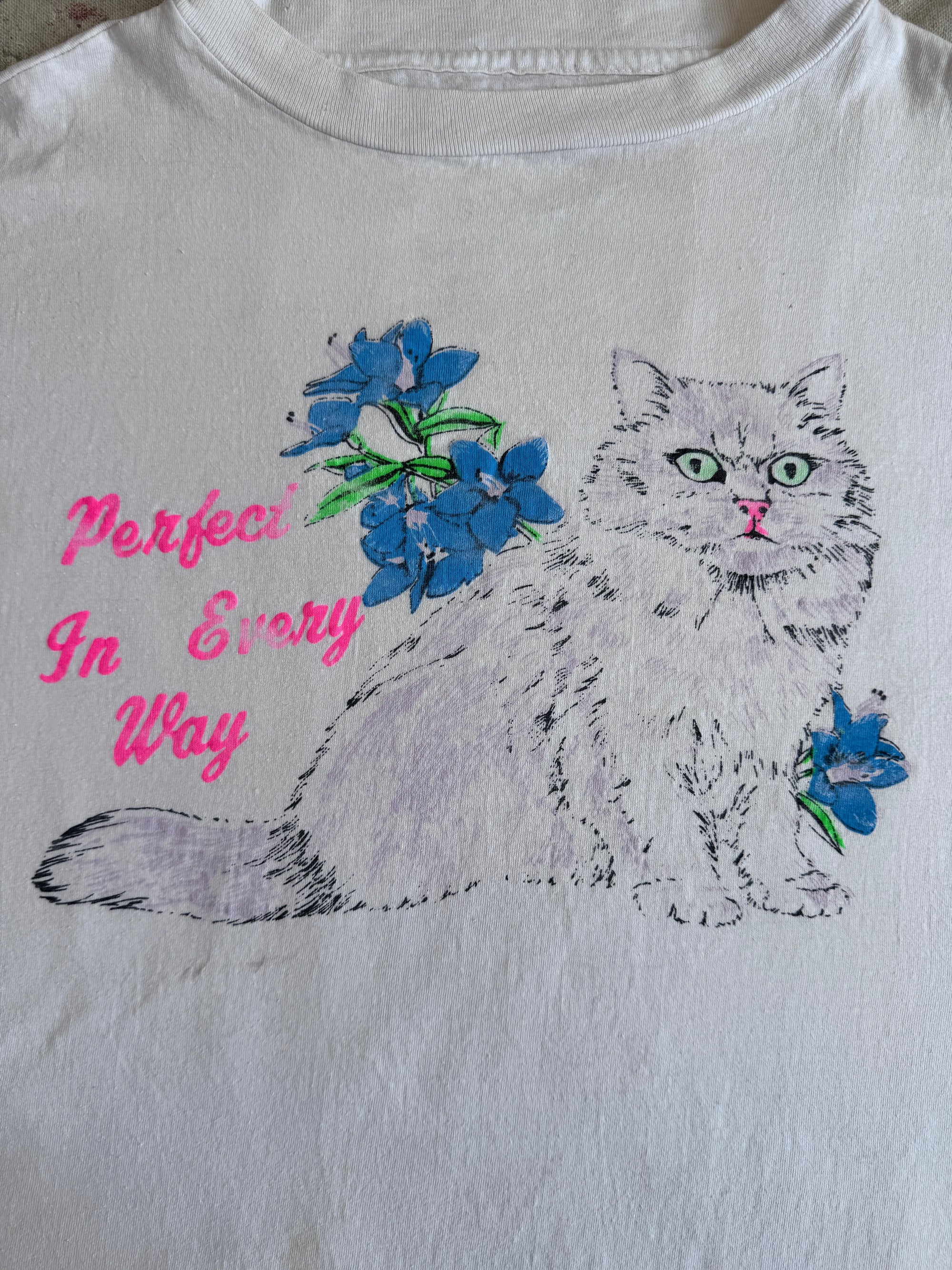 1990s Perfect In Everyway Cat Tee (L)