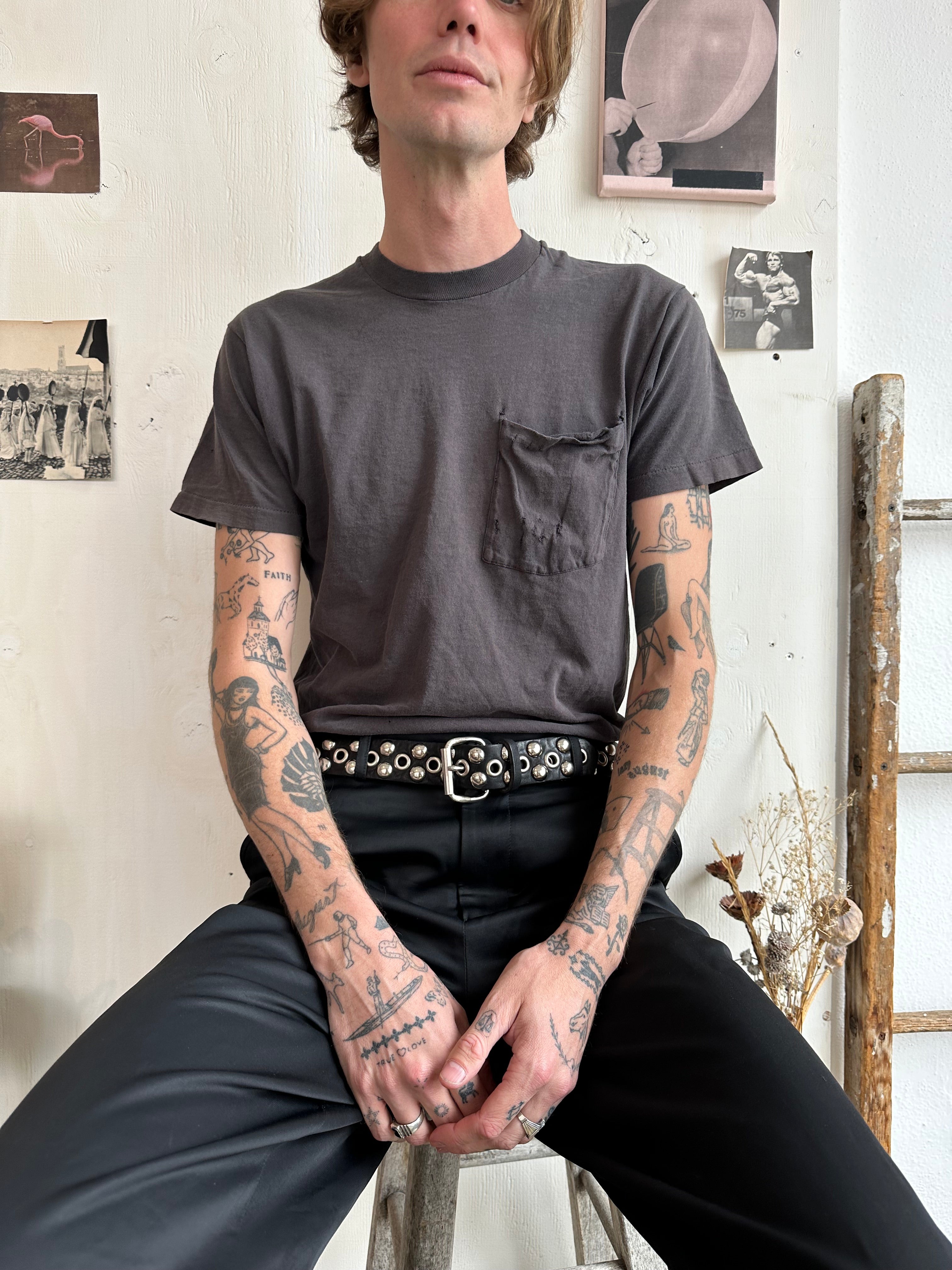 1980s Well-Worn Black Blank (M/L)