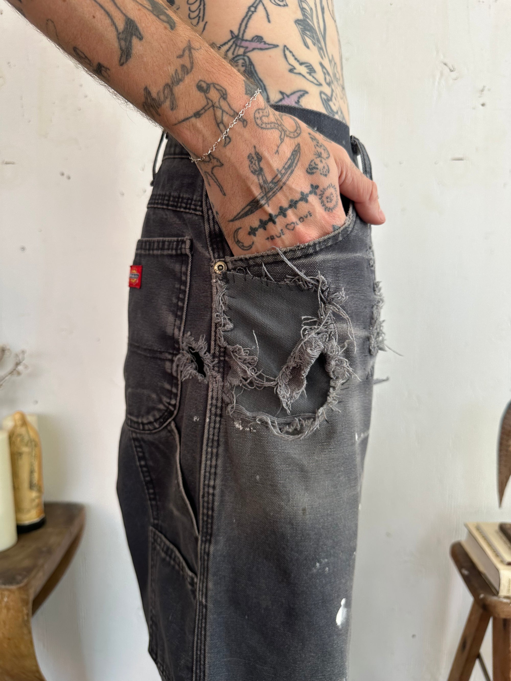 1990s Faded Thrashed and Repaired Dickies Jeans