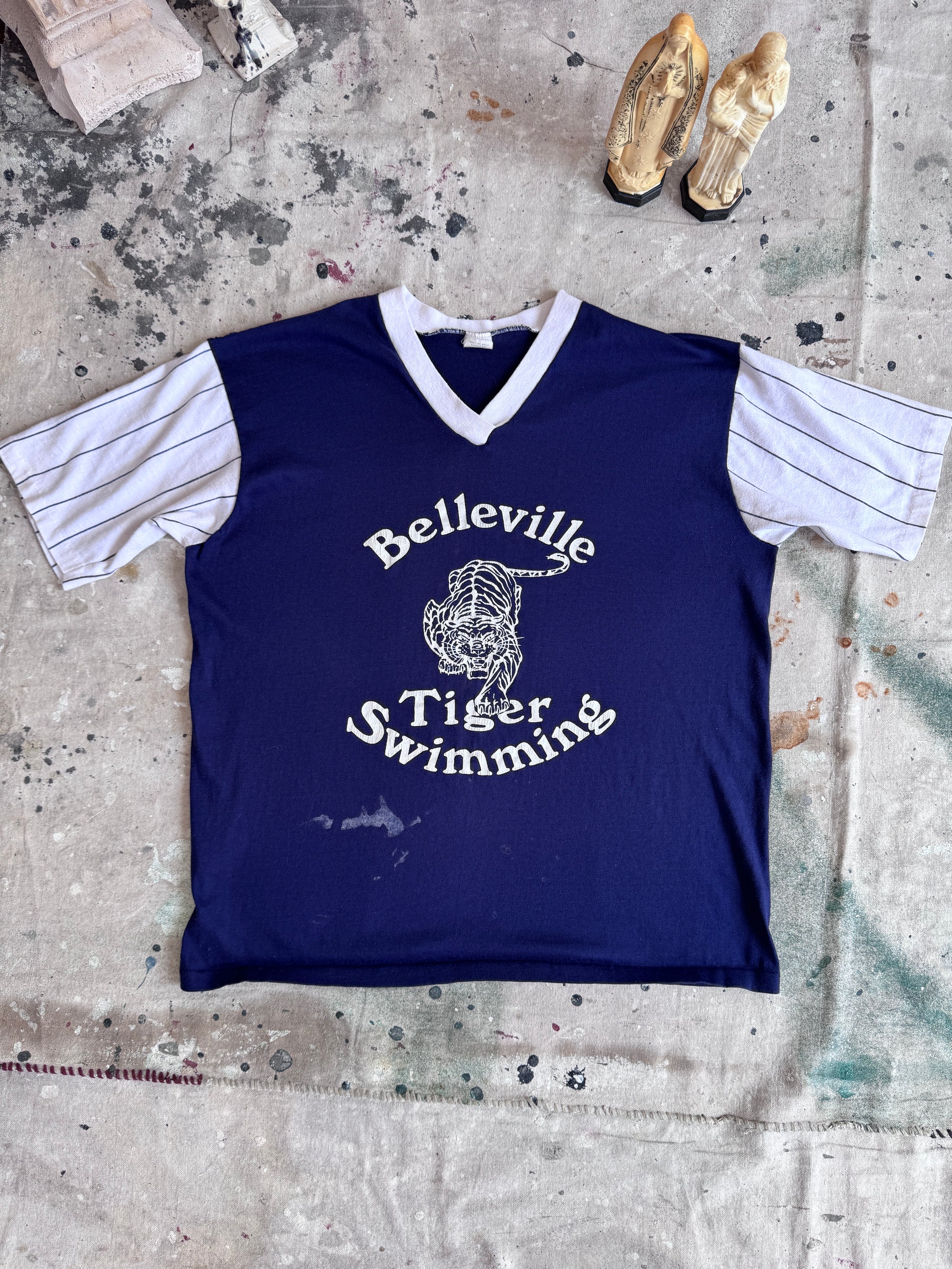 1980s Tiger Swimming Athletic T-Shirt (M)