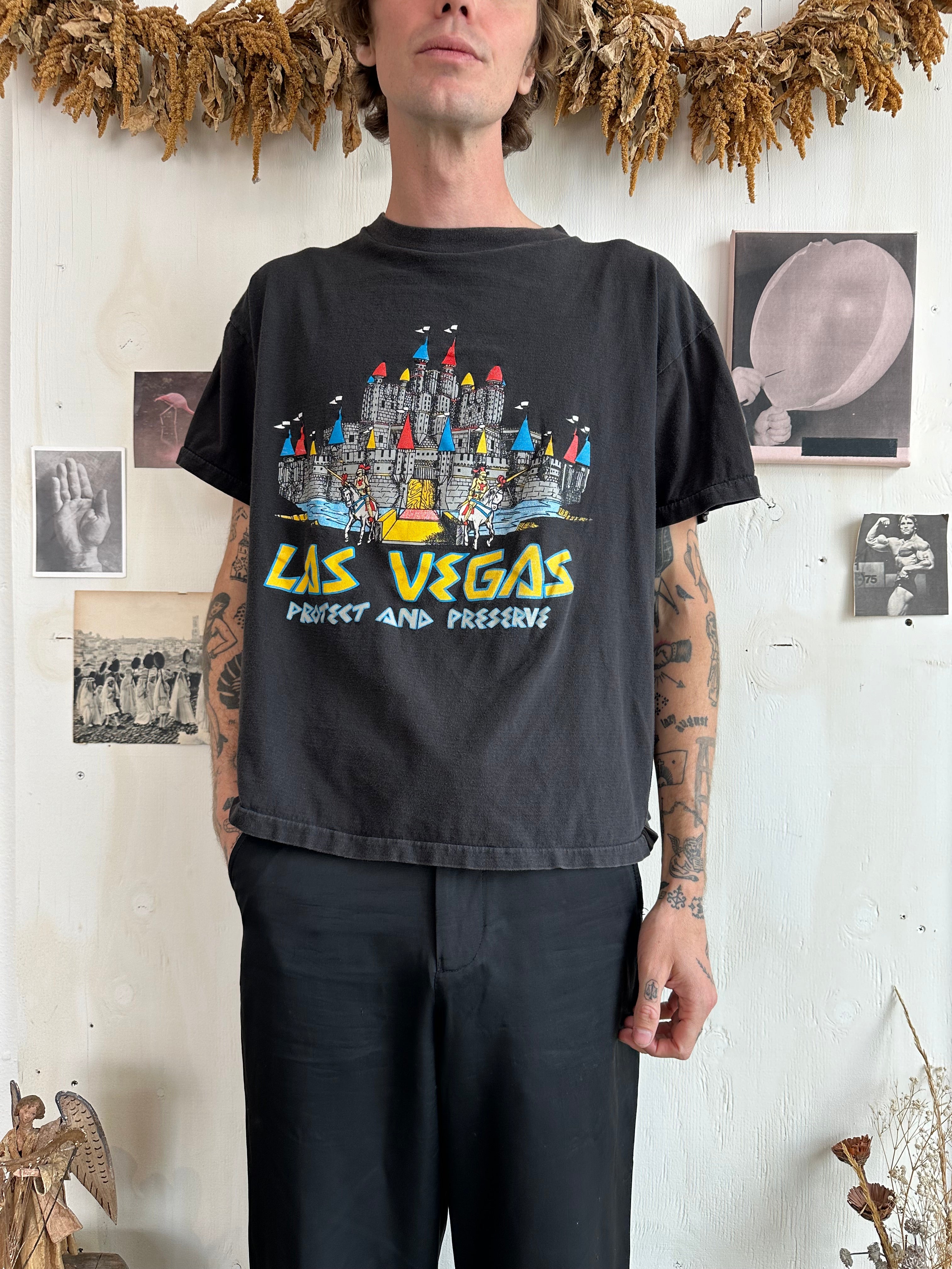 1980s Well Worn Las Vegas Castle Tee (Boxy L/XL)