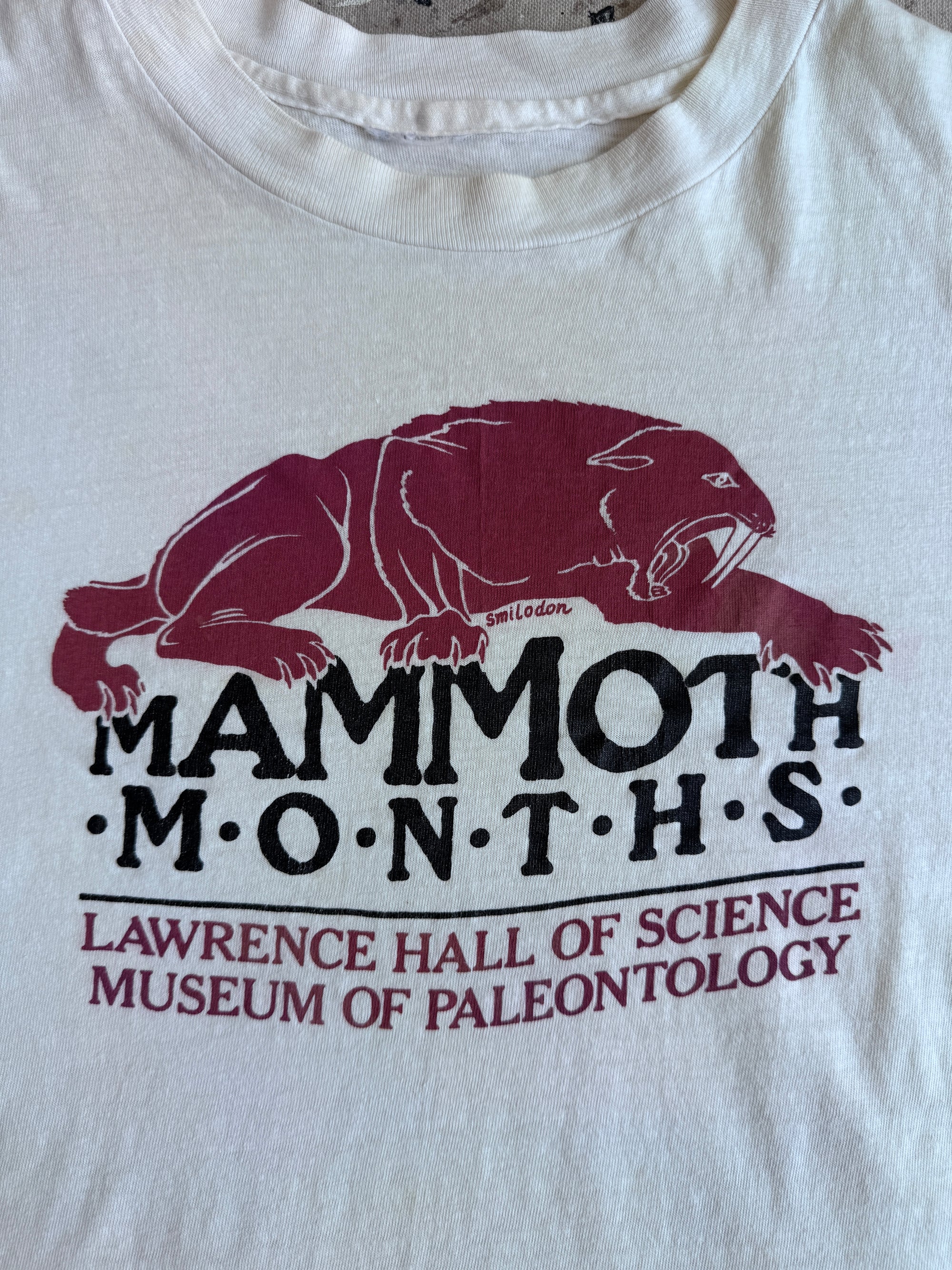 1980s Museum of Paleontology Saber-Tooth Tiger Tee (L)