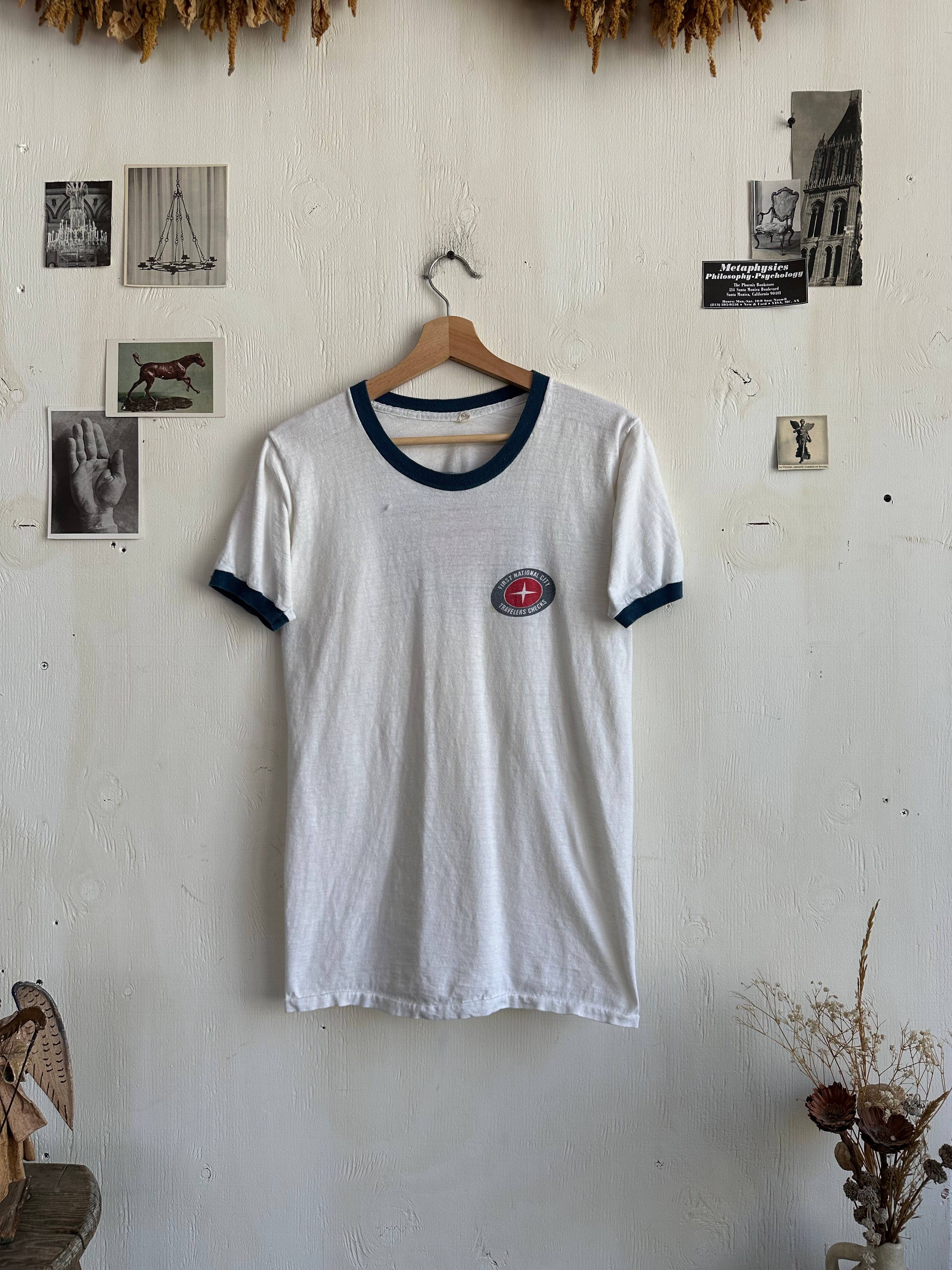 1970s Faded Travelers Checks T-Shirt (M/L)