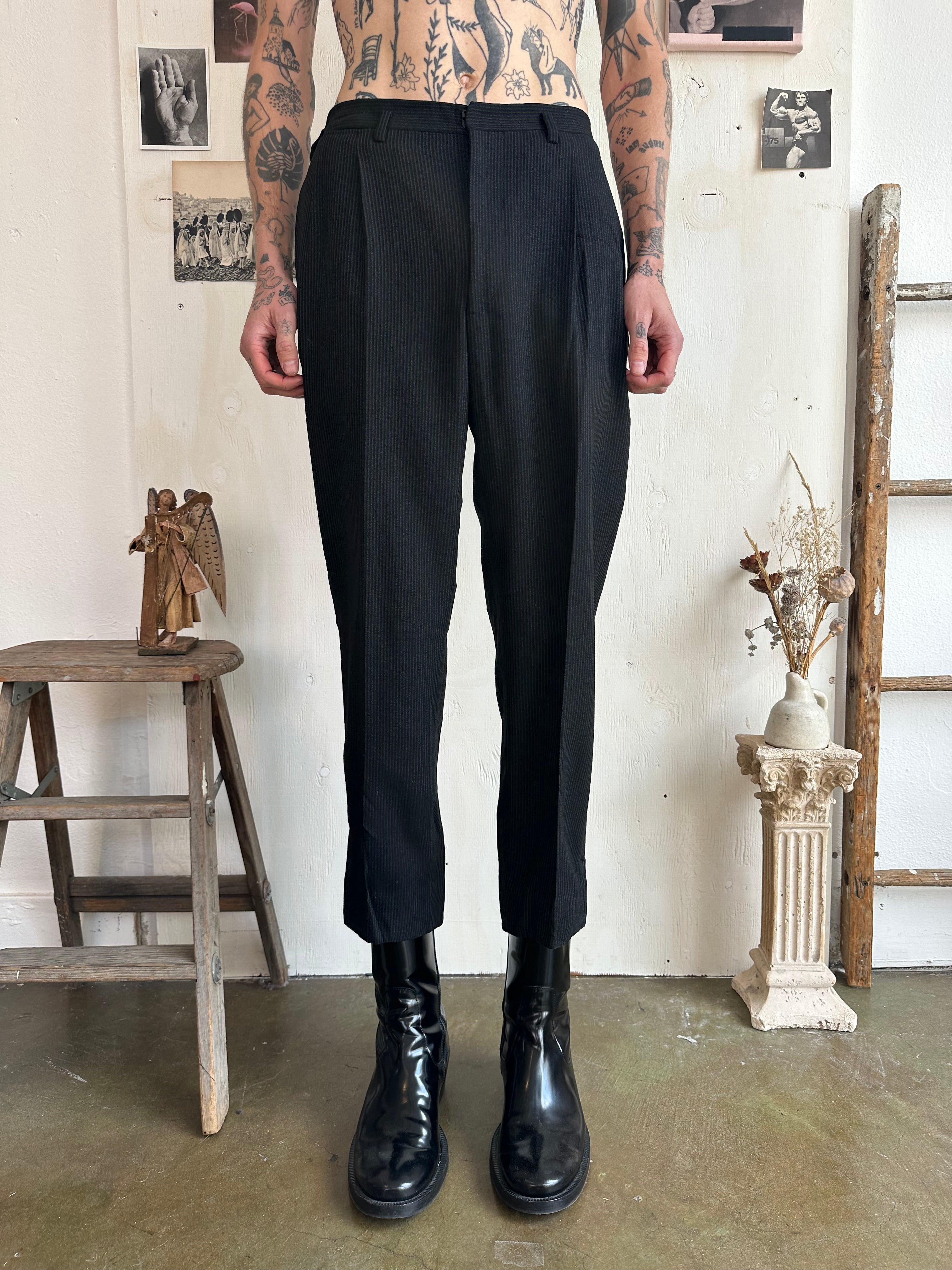 1950s Pinstripe Pleated Trouser (33/27)