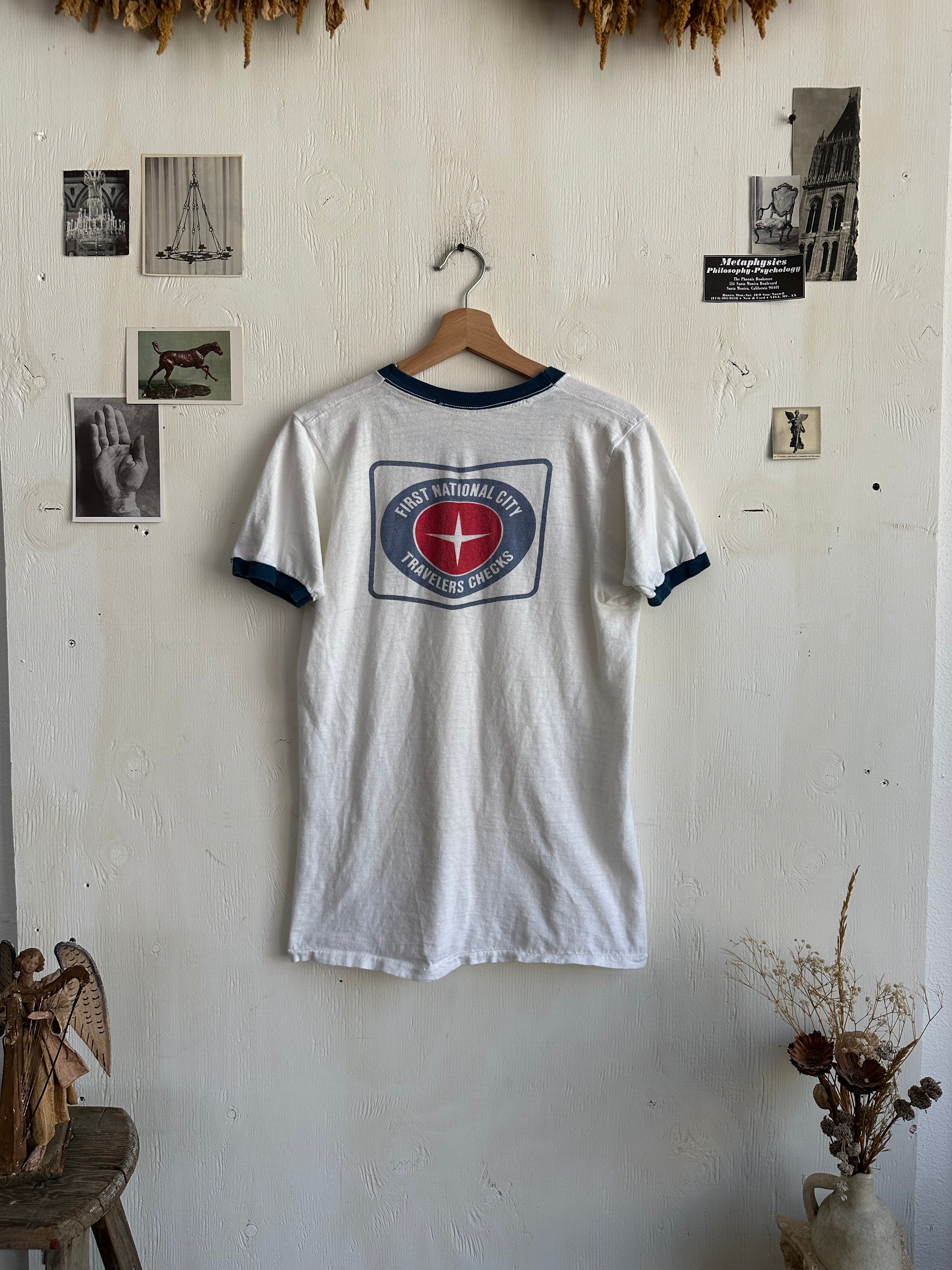 1970s Faded Travelers Checks T-Shirt (M/L)