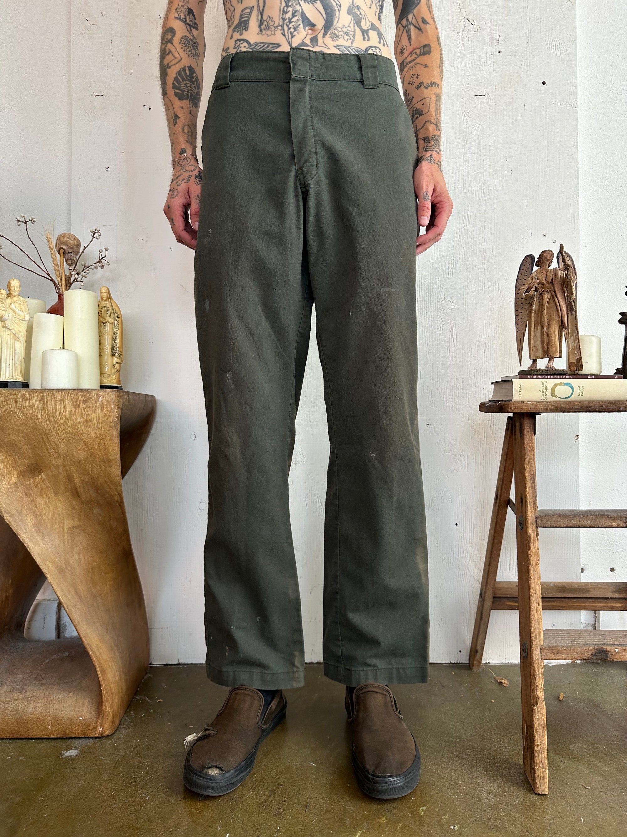 2000s Sunfaded Green Dickies 874