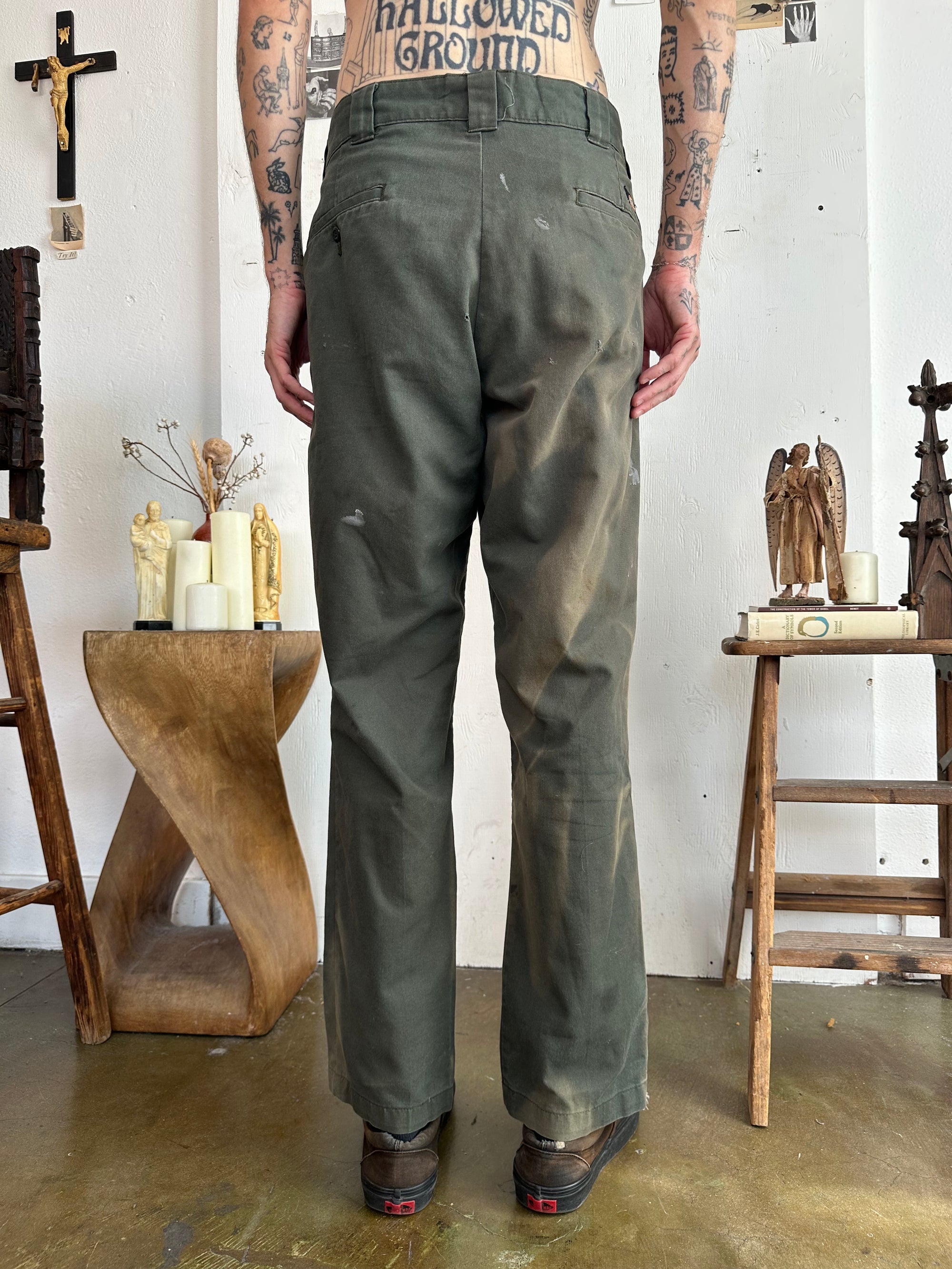 2000s Sunfaded Green Dickies 874