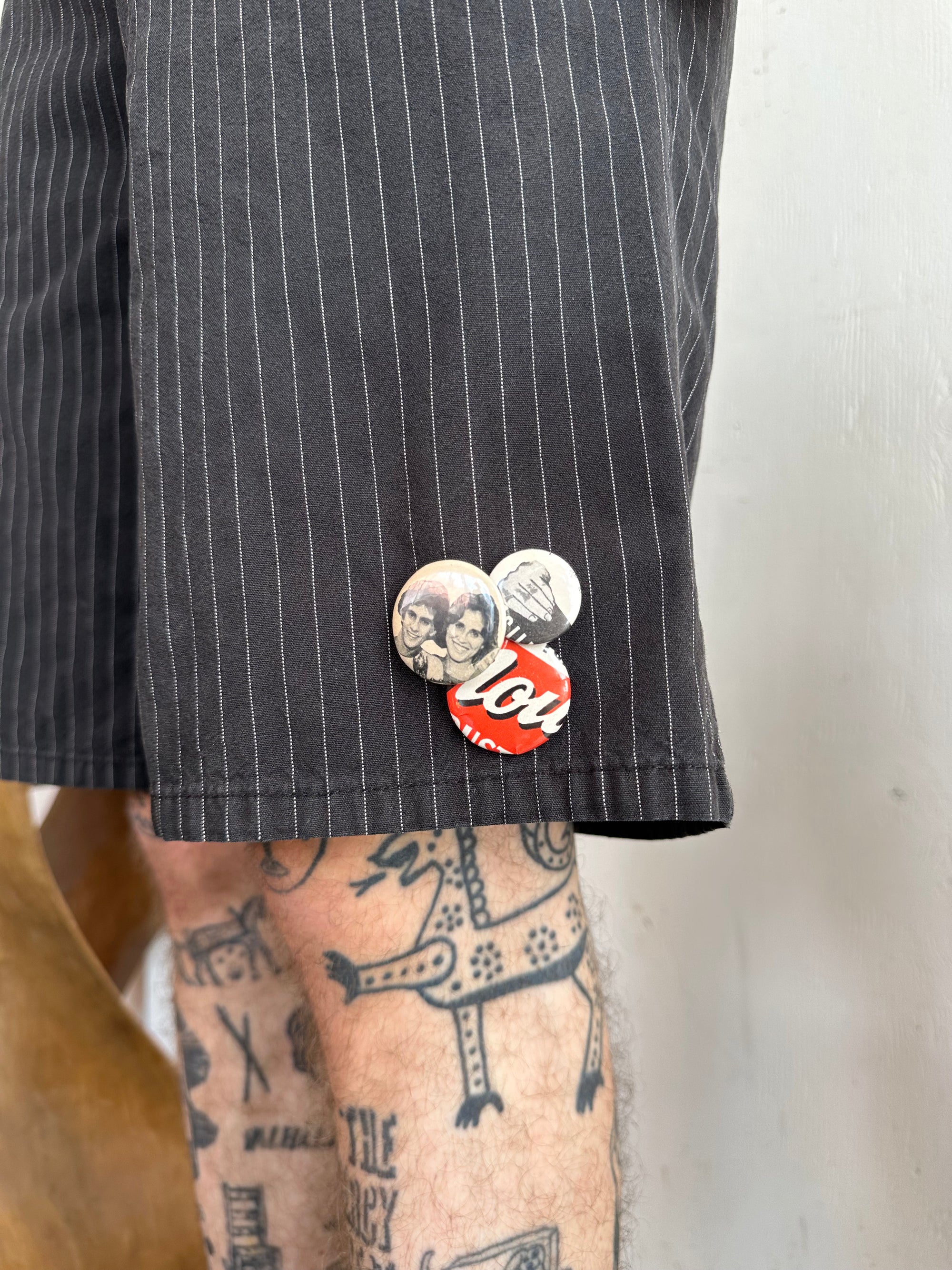 2000s Pinstripe Dickies Shorts W/ Pins
