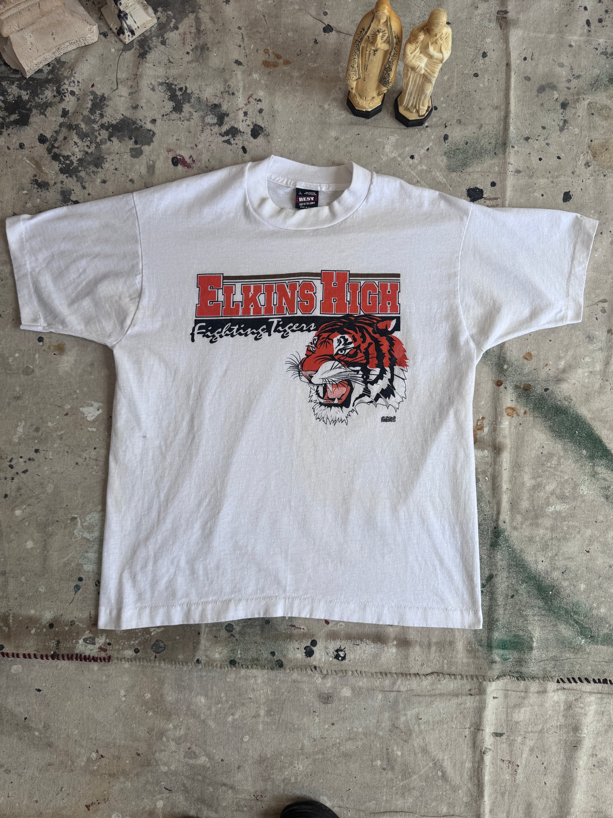 1990s Elkins High Tigers T-Shirt (L)
