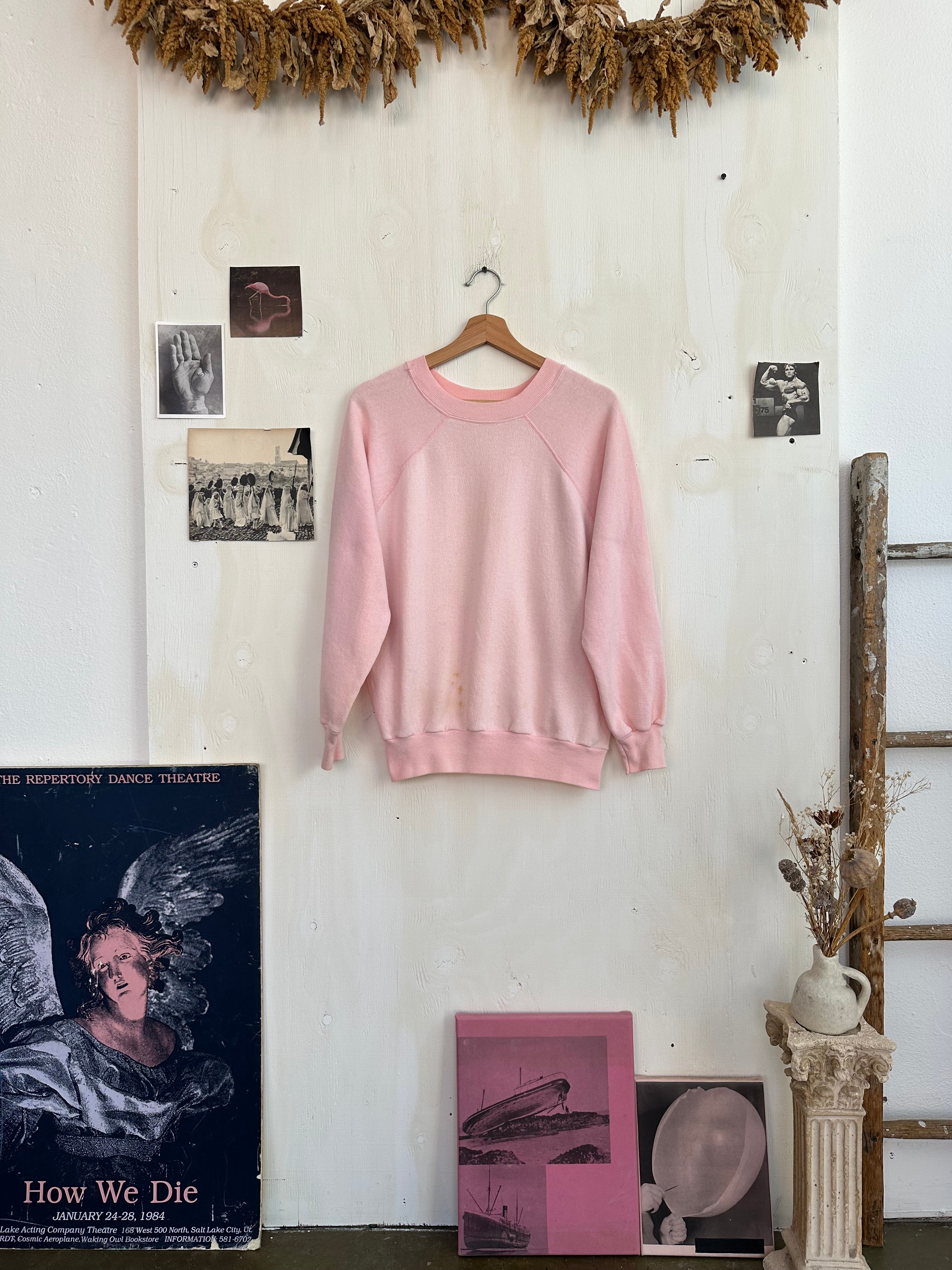 1980s Icy Pink Crewneck (Boxy M)