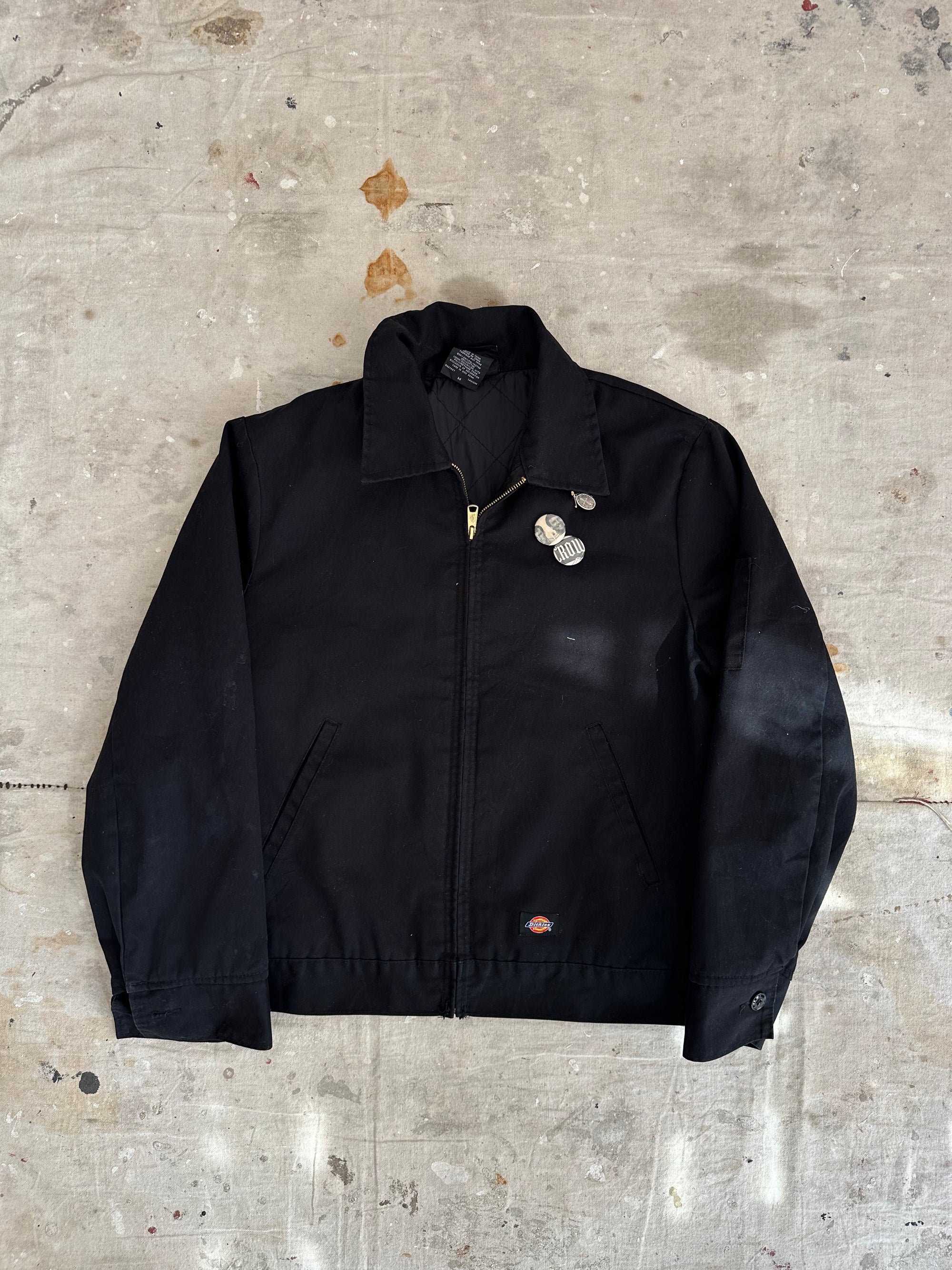 2000s Black Dickies Jacket W/ Pins and Charm