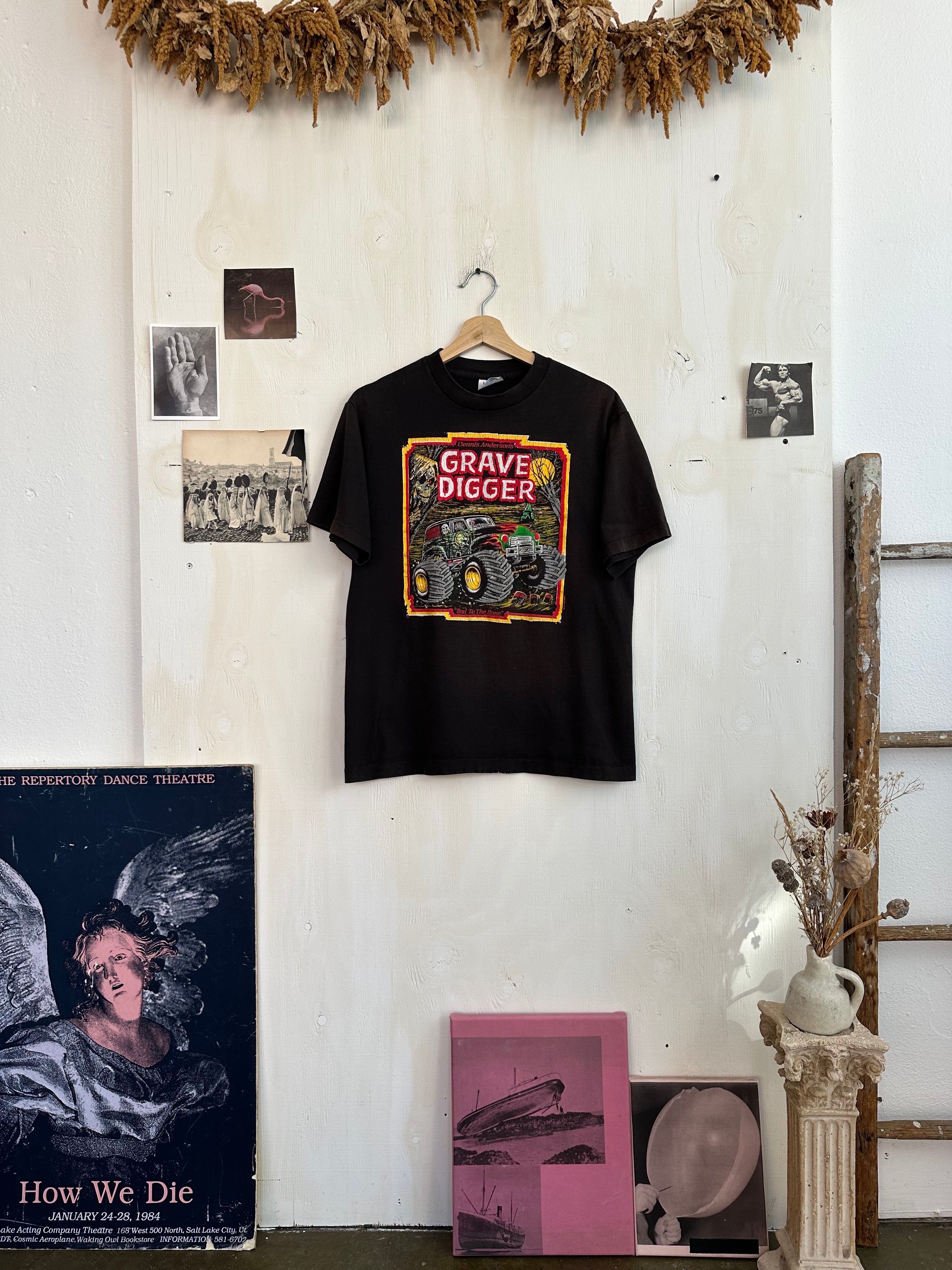 1980s Sunfaded Grave Digger “Bad To The Bone” Tee (L)