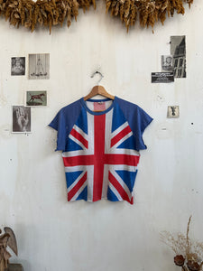 1980s Chopped Union Jack T-Shirt (Cropped M)