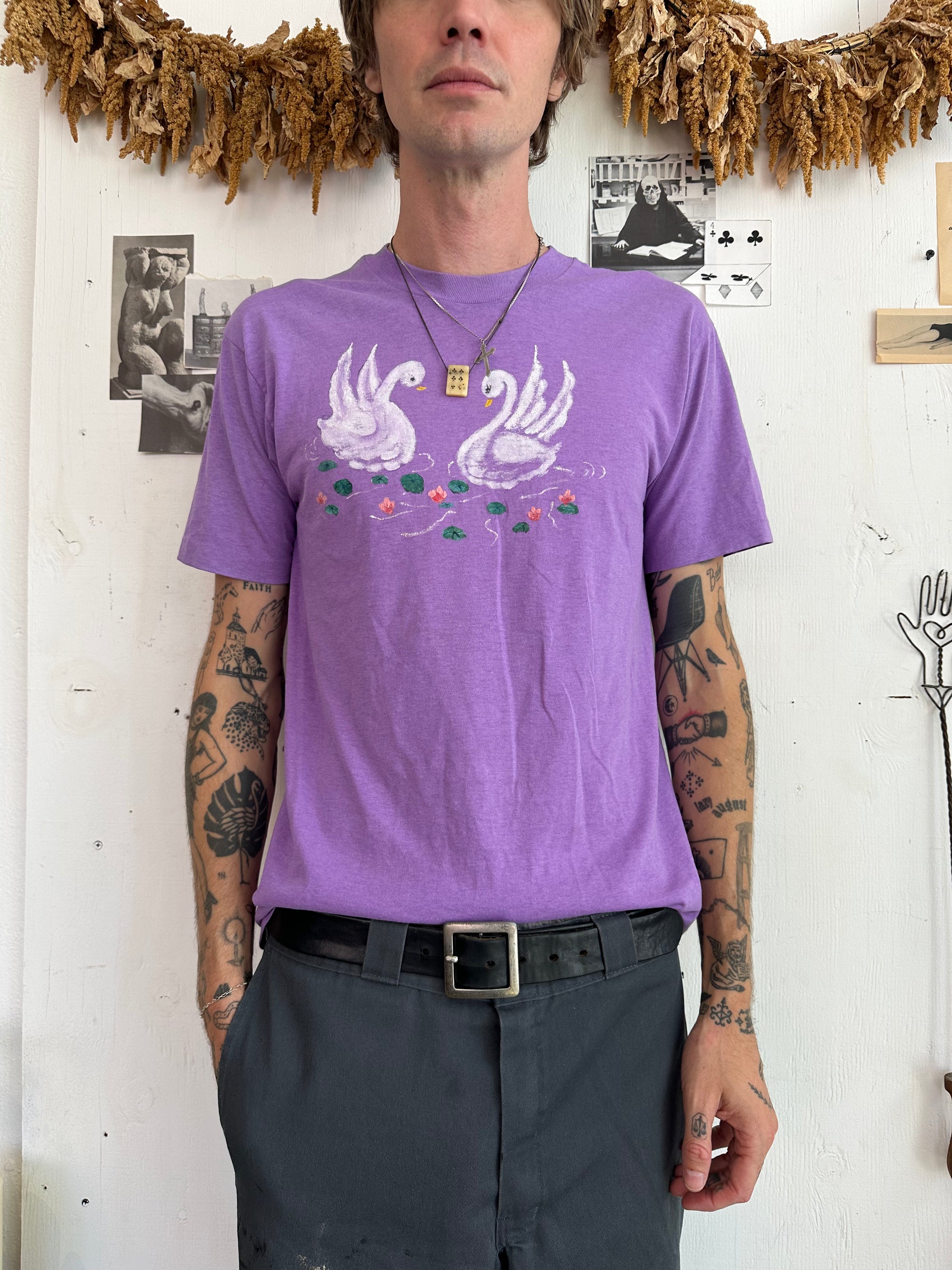 1980s Hand Drawn Swans Tee