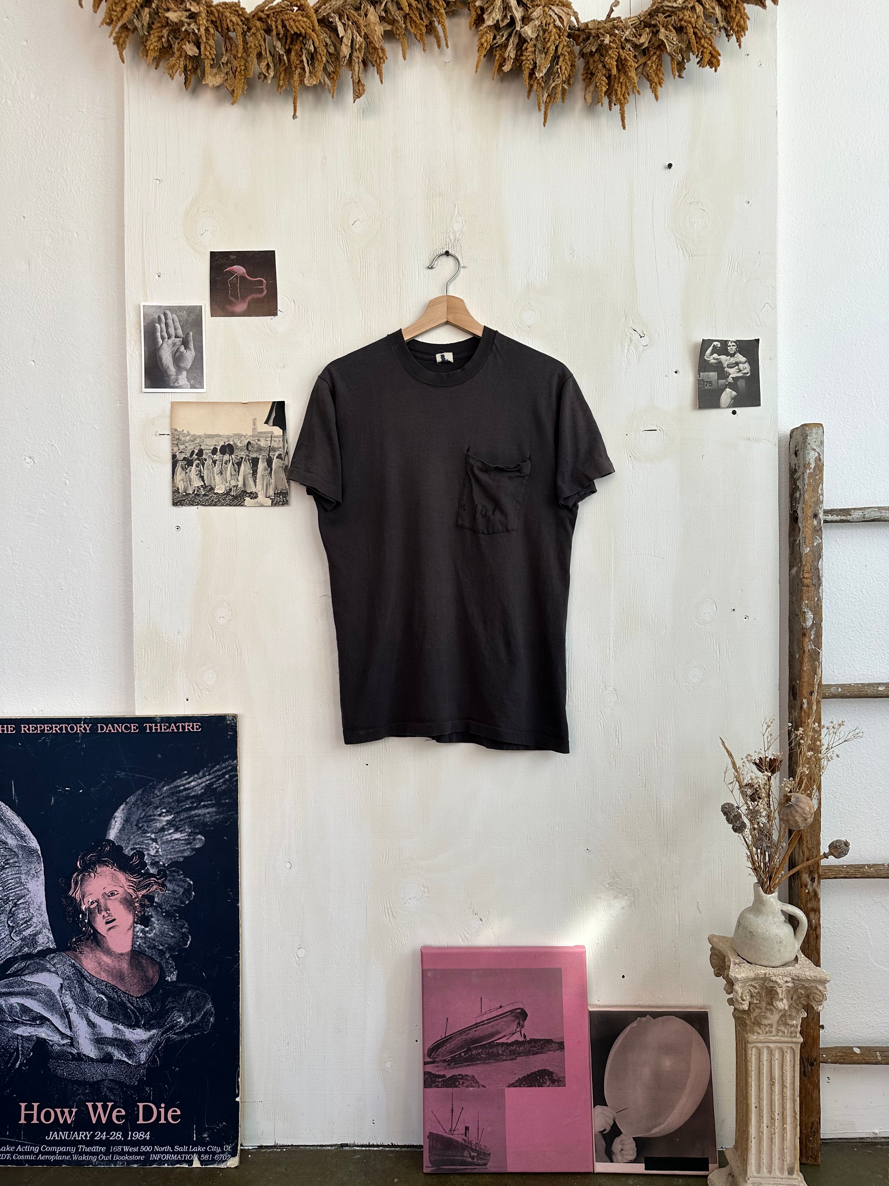 1980s Well-Worn Black Blank (M/L)